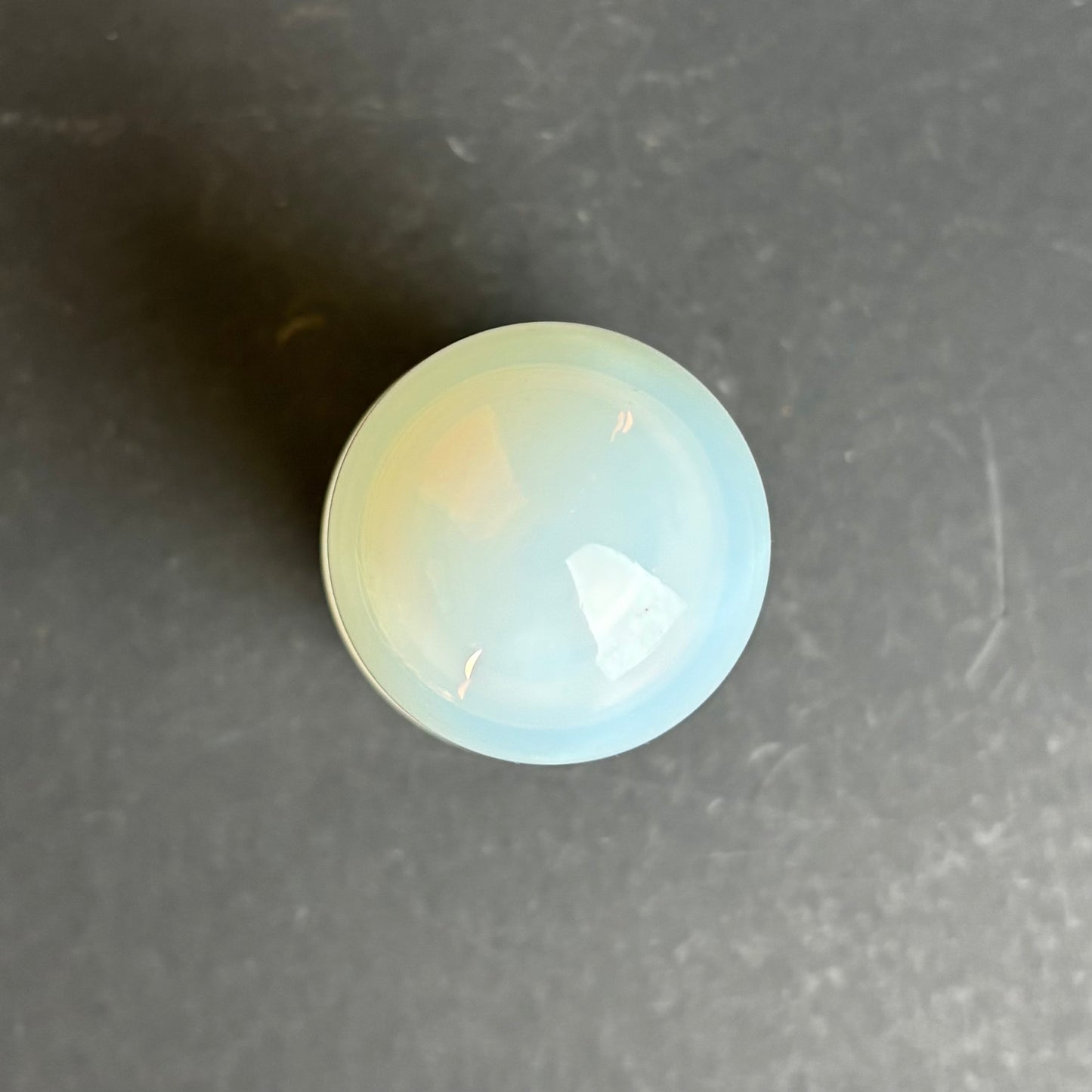 Art Deco French Opalescent Glass Scent Bottle ‘Moonstone Blue’ c.1930