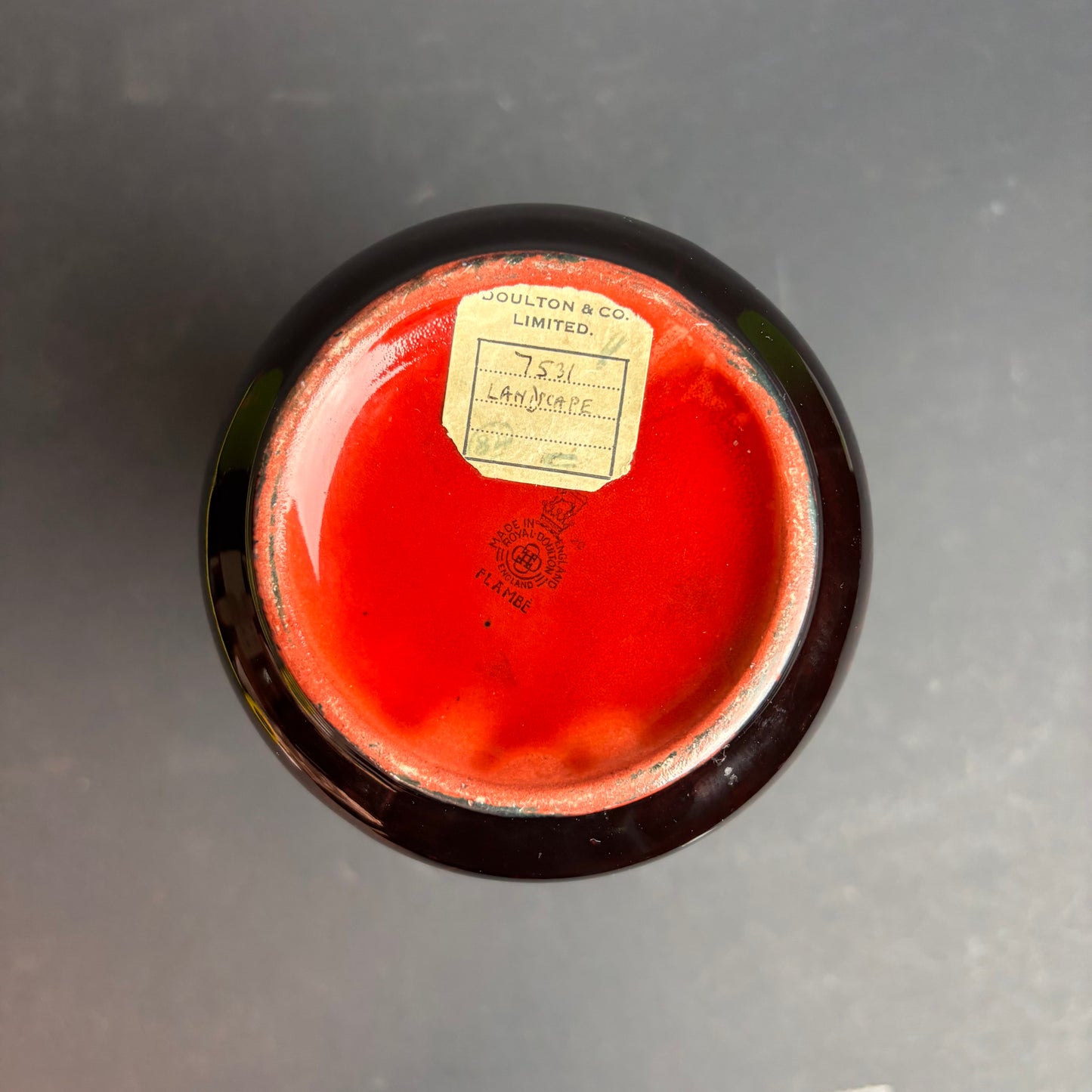 Royal Doulton Flambé Vase – Shape 7531 “Landscape” – c.1920s–30s