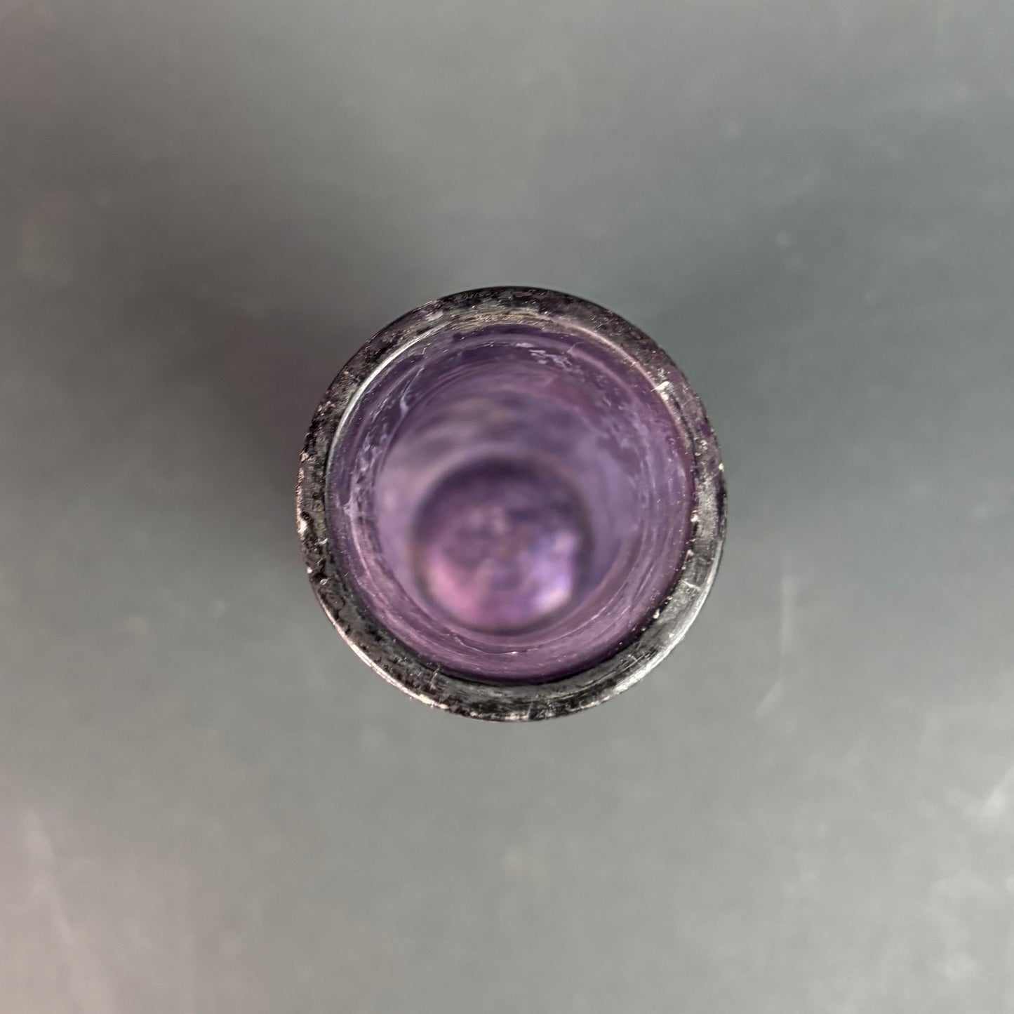 Antique Amethyst Glass Medicine Bottle c.1900s Sun Purple Apothecary