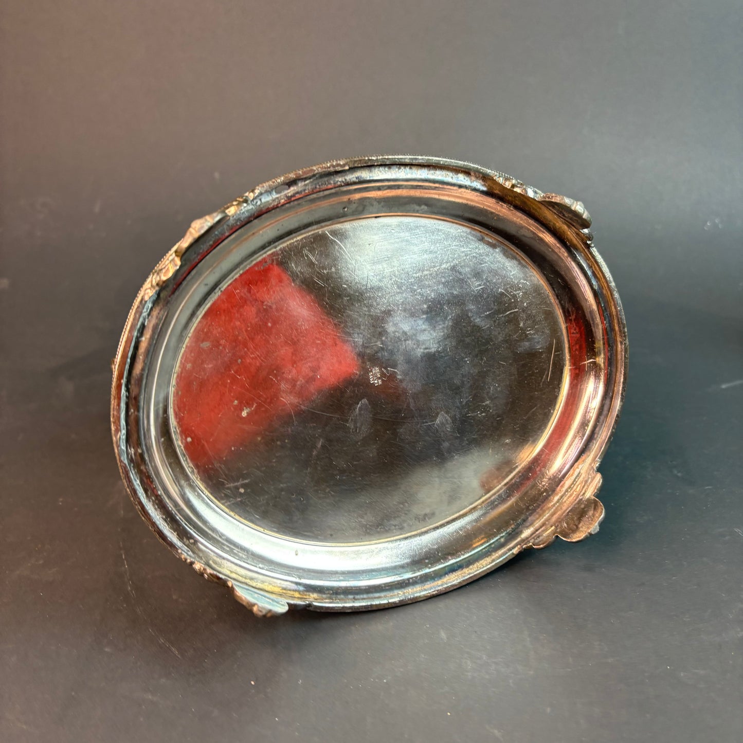 Victorian Silverplate Biscuit Barrel with Crane Engraving c.1890