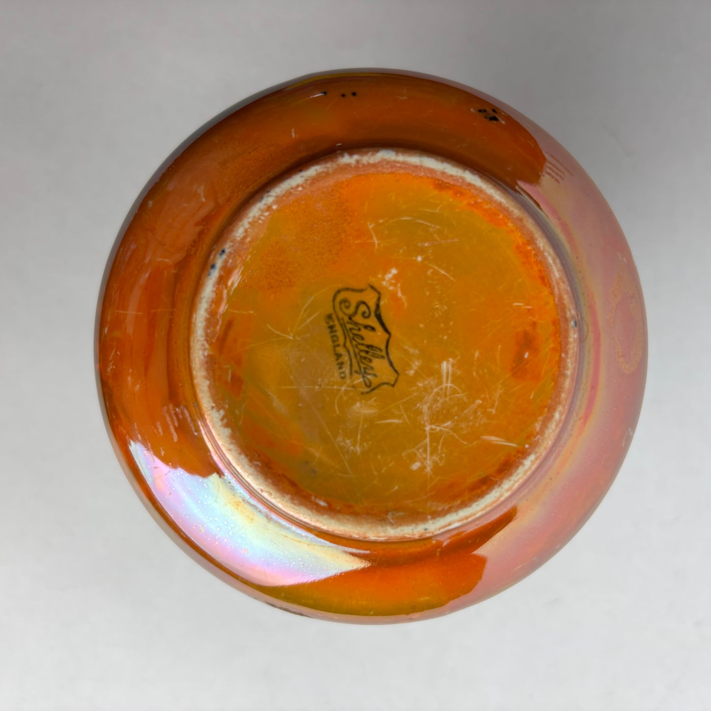 Rare Shelley Lustreware Vase – Iridescent Glaze – 9.5cm