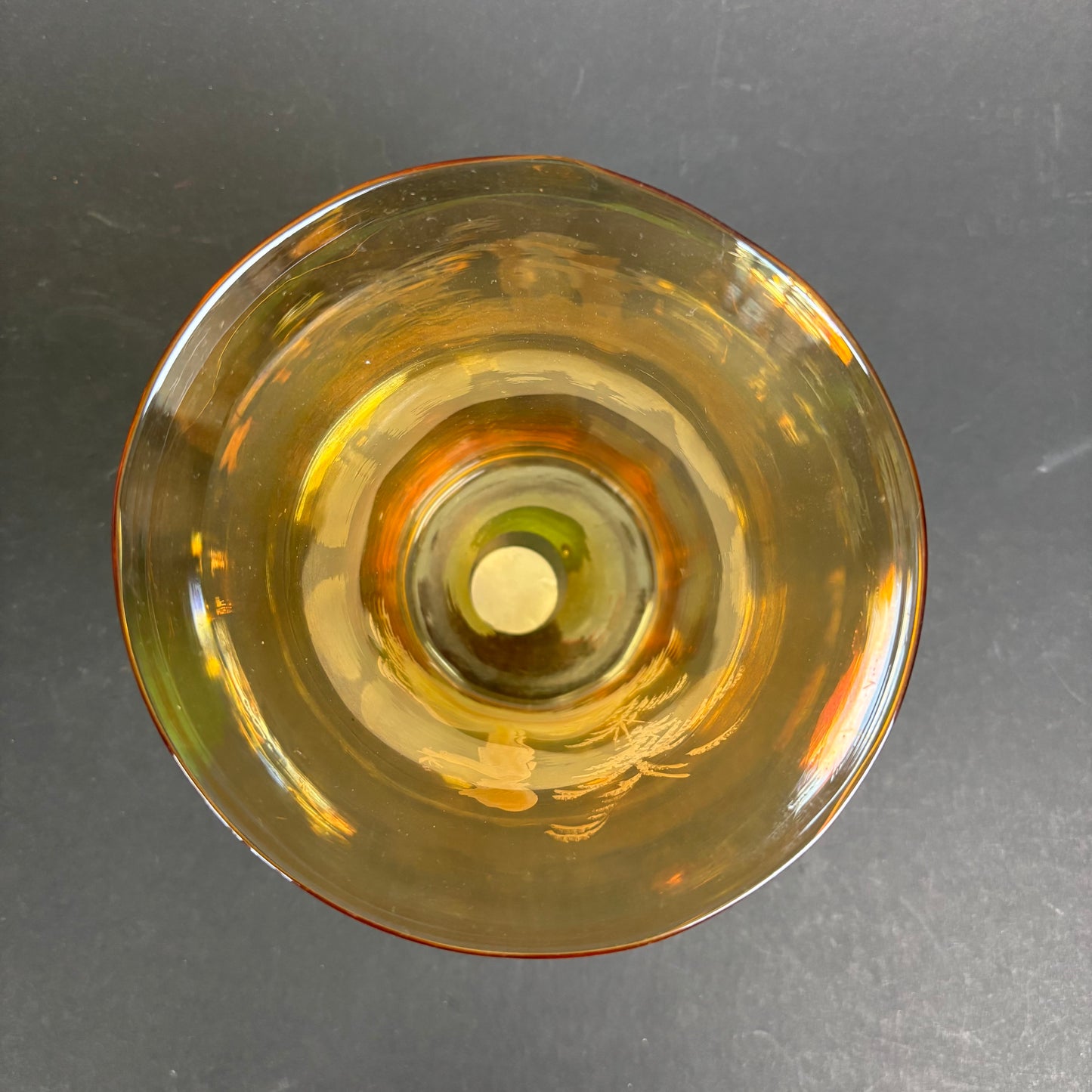 Victorian Amber Mary Gregory Glass Vase c.1880