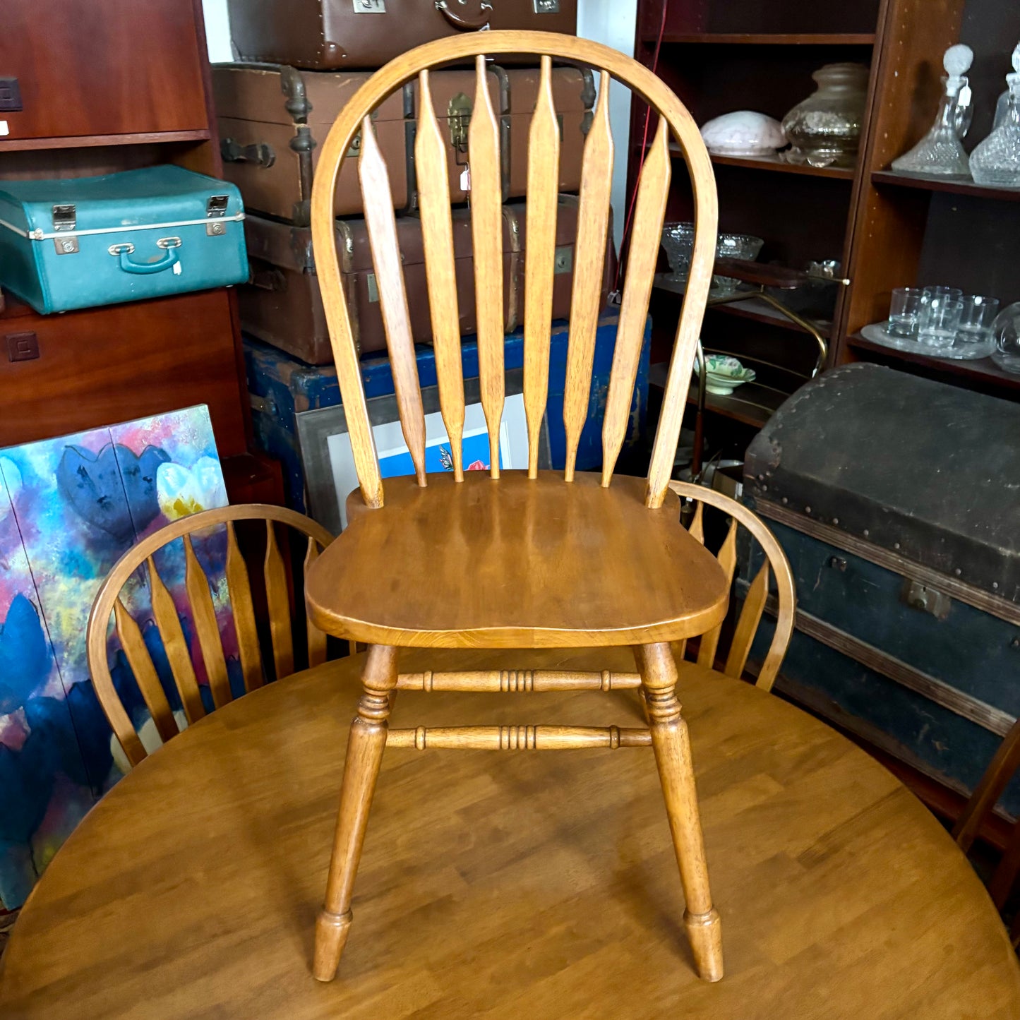 Solid Timber Dining Suite – Round Table + 6 Chairs