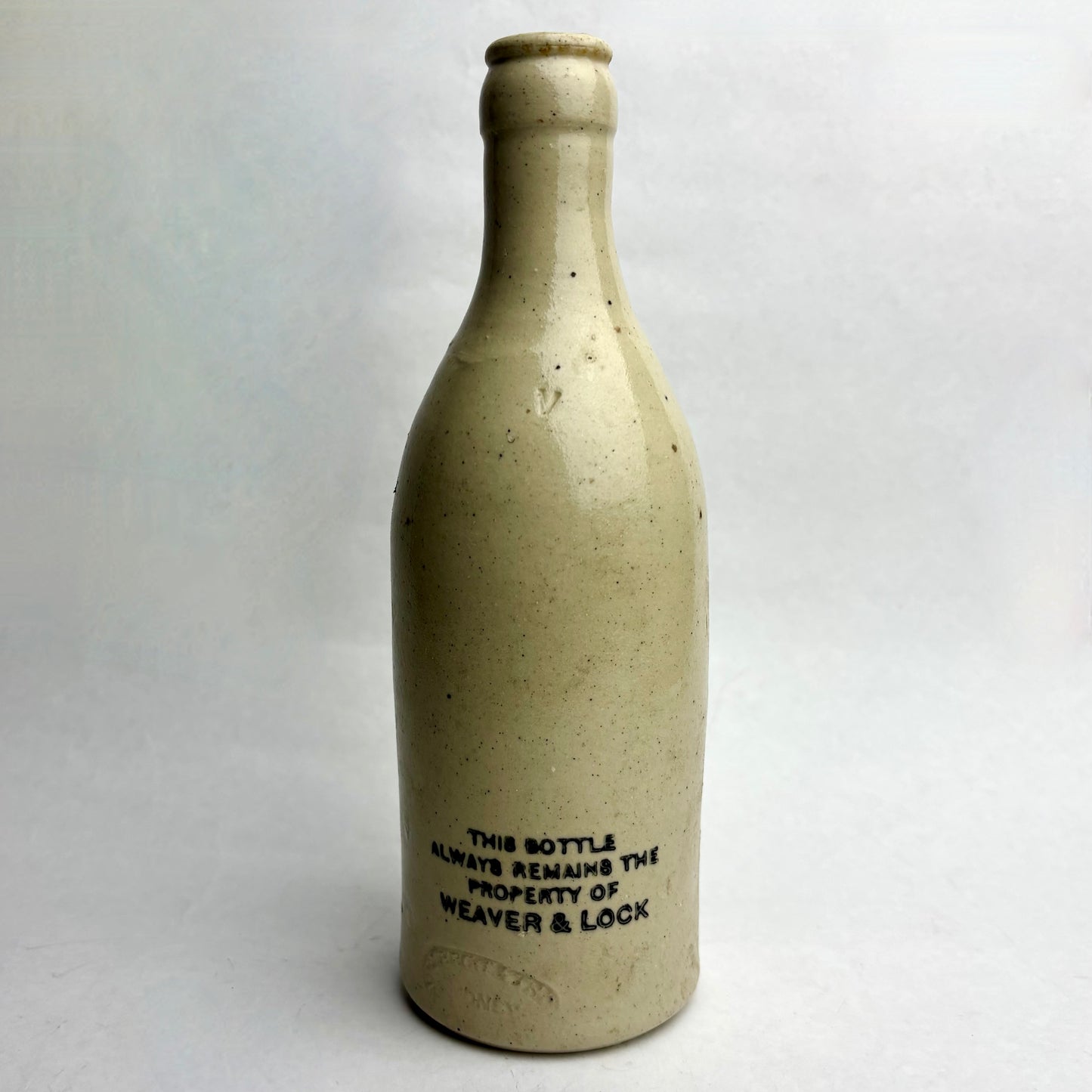 Antique Ginger Beer Bottle – Weaver & Lock, South Perth (Cream Glaze Variant)
