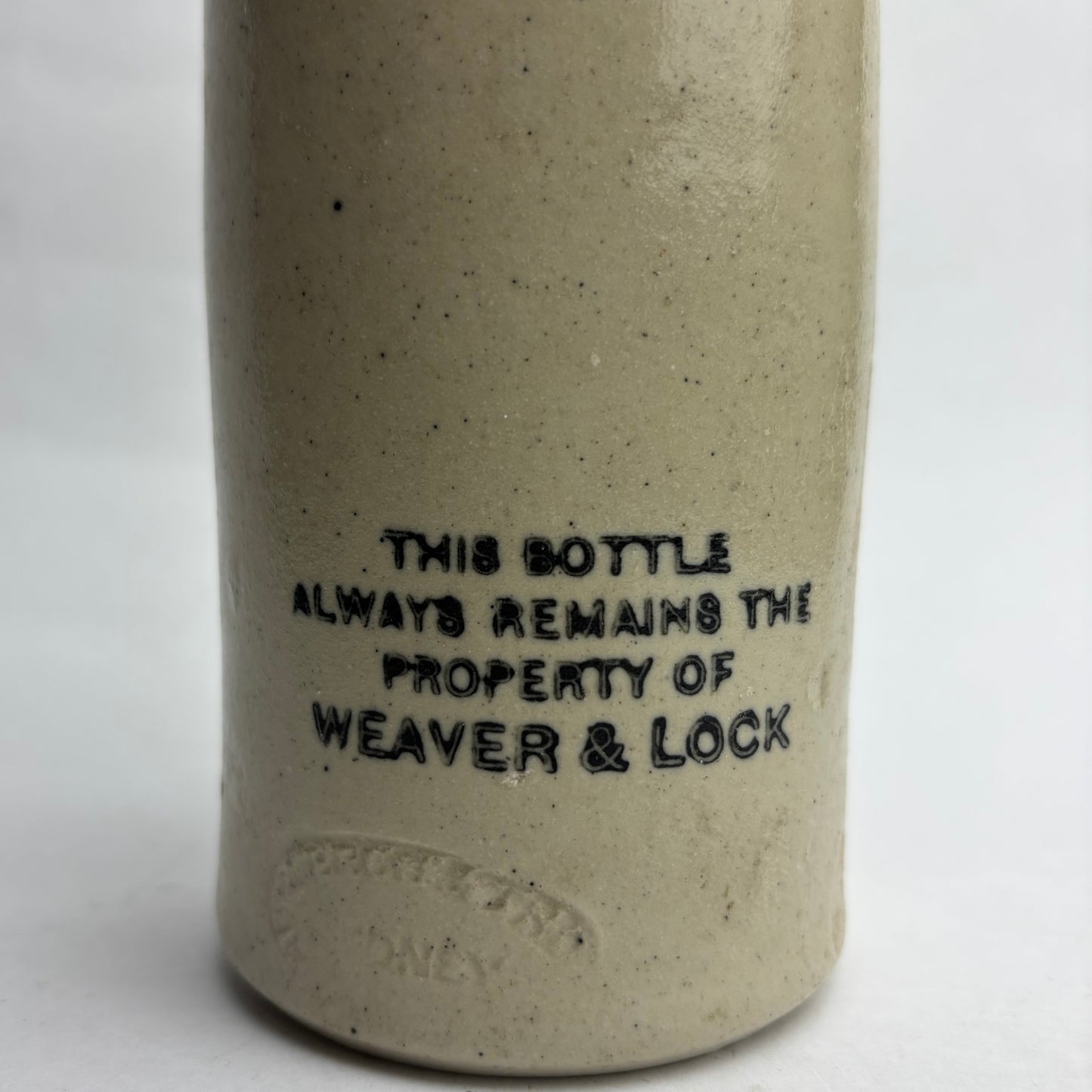 Antique Ginger Beer Bottle – Weaver & Lock, South Perth (Cream Glaze Variant)