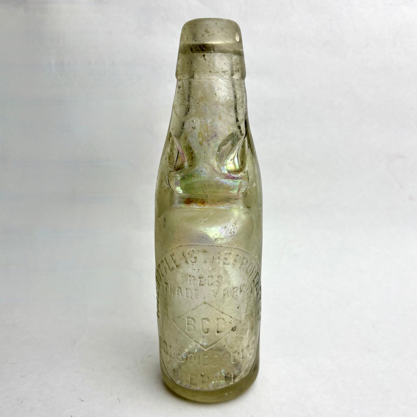 BCD & Piesse Perth Codd Bottle – Iridescent Glass