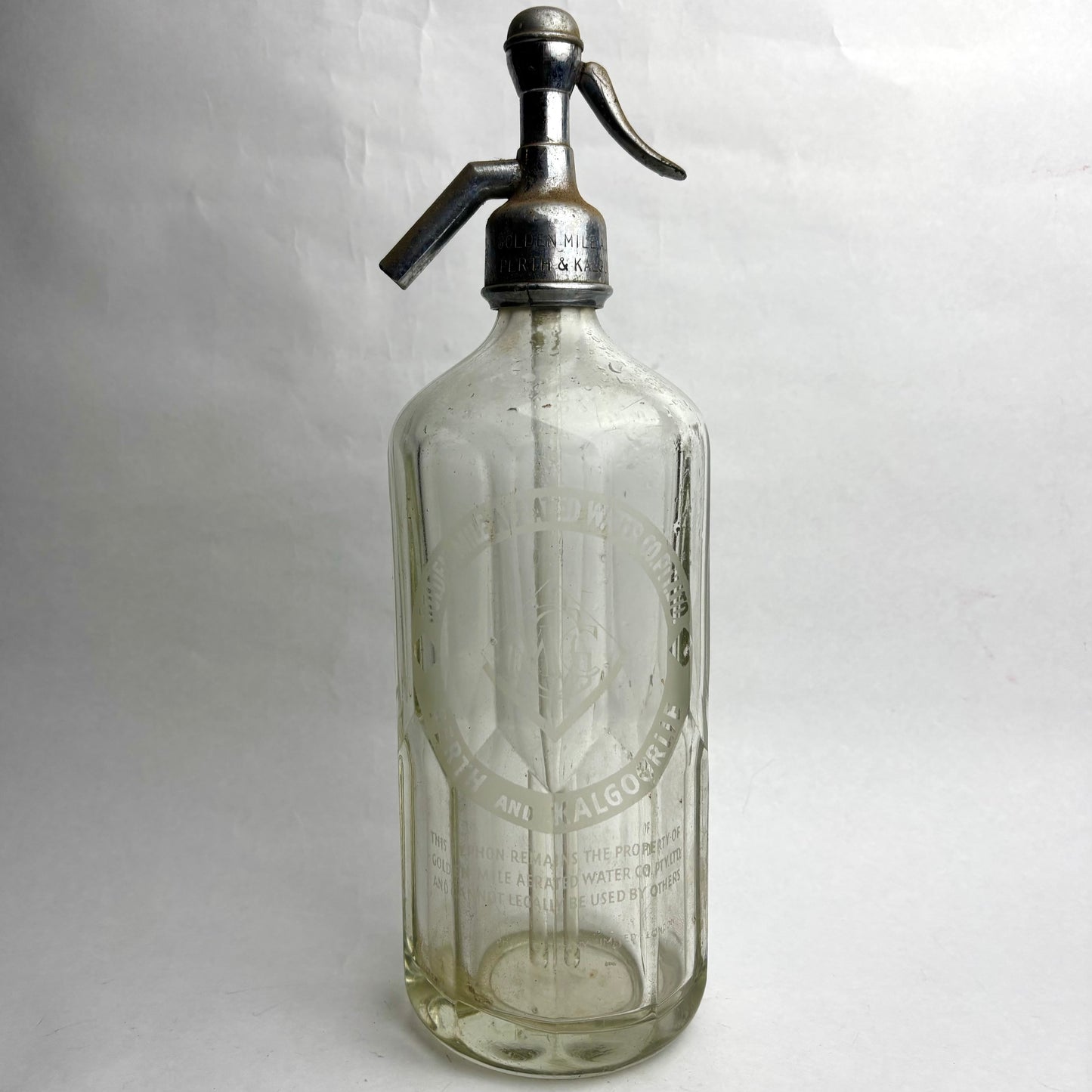 Golden Mile Aerated Water Co. Soda Syphon – Perth & Kalgoorlie