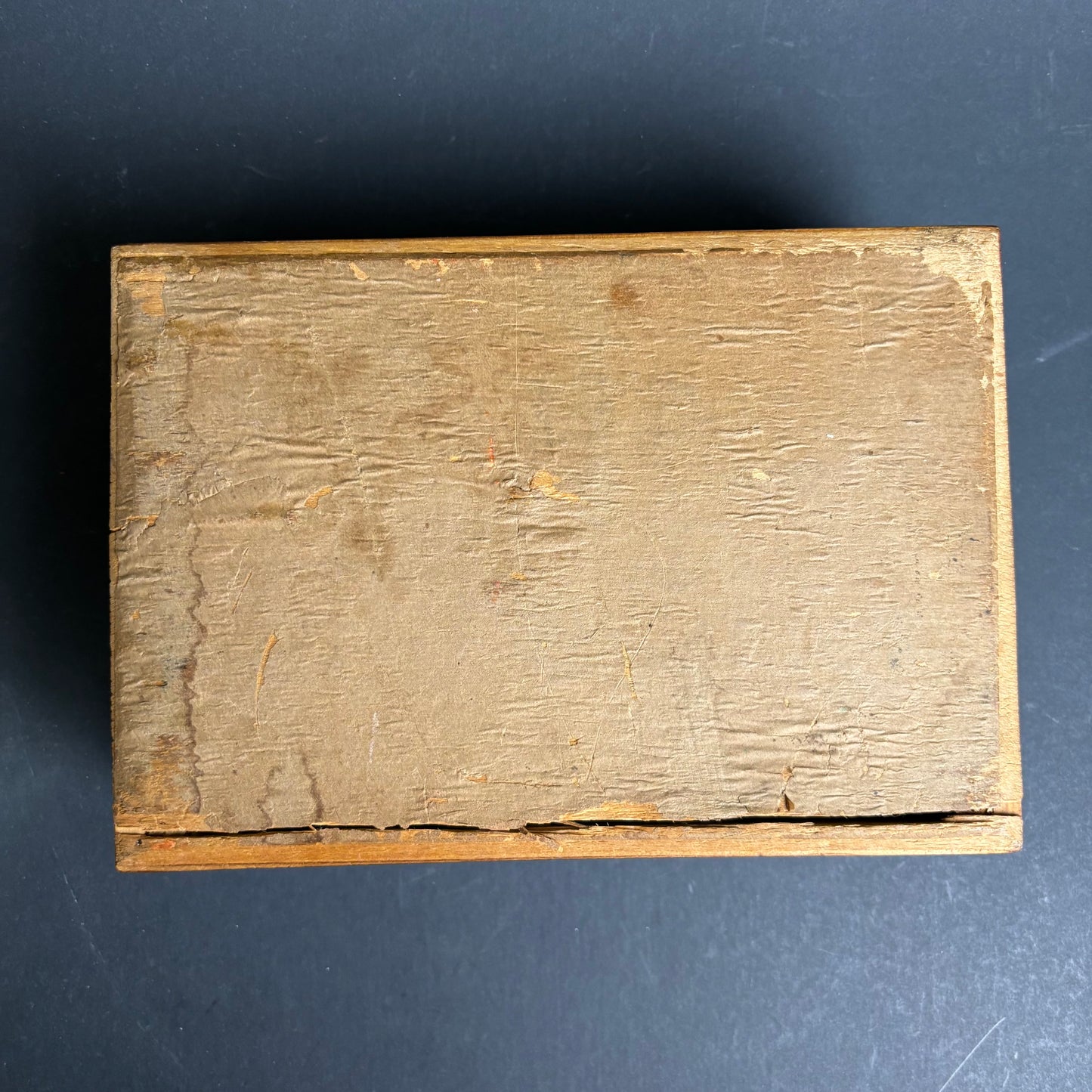 Antique German Tunbridge Style Work Box – Faux Grain Decoration – c.1880–1910