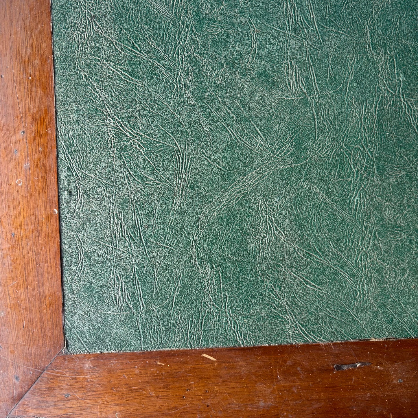 Edwardian Inlaid Mahogany Writing Desk with Green Leather Top