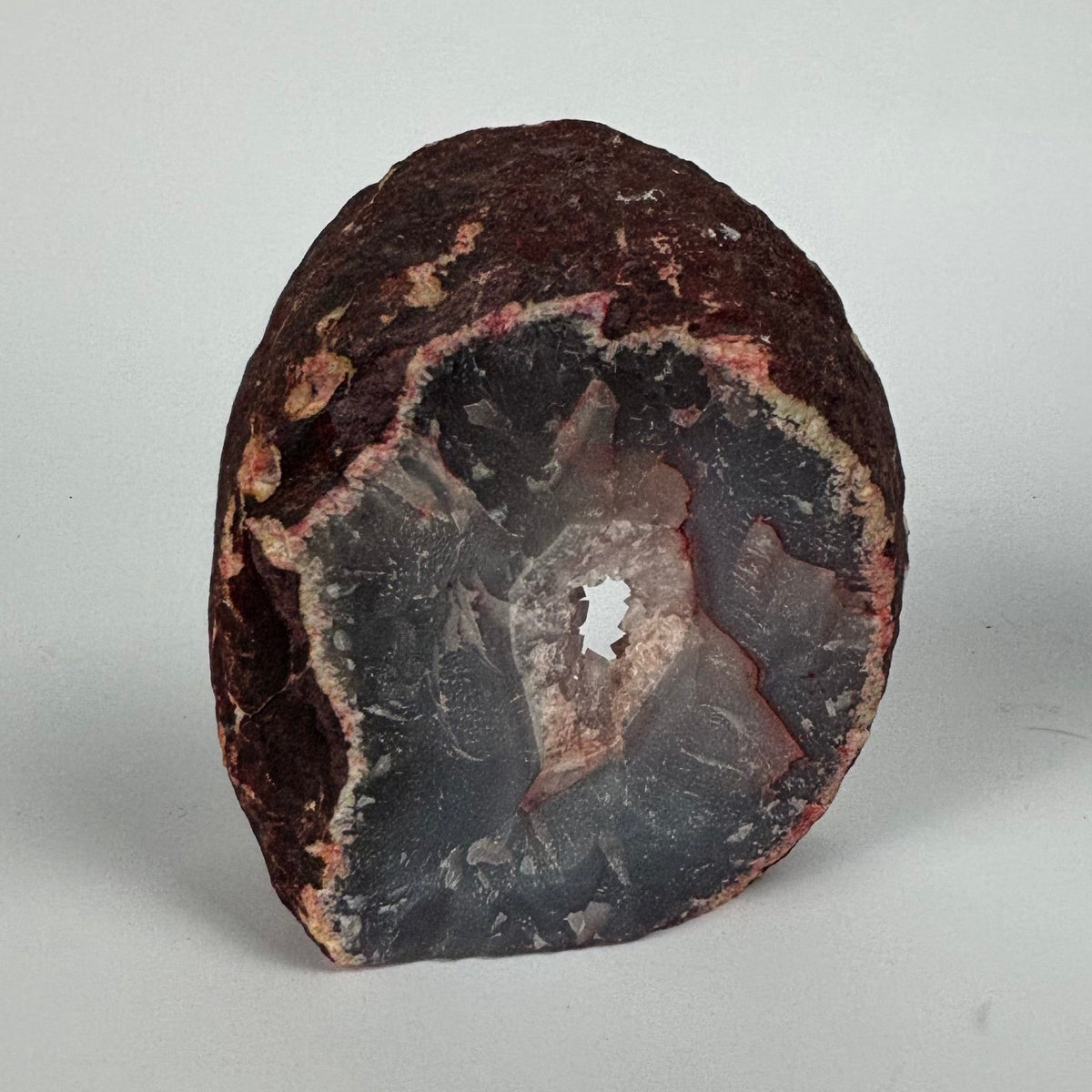 Dyed Pink & Purple Agate Geode with Druzy Quartz – 624g