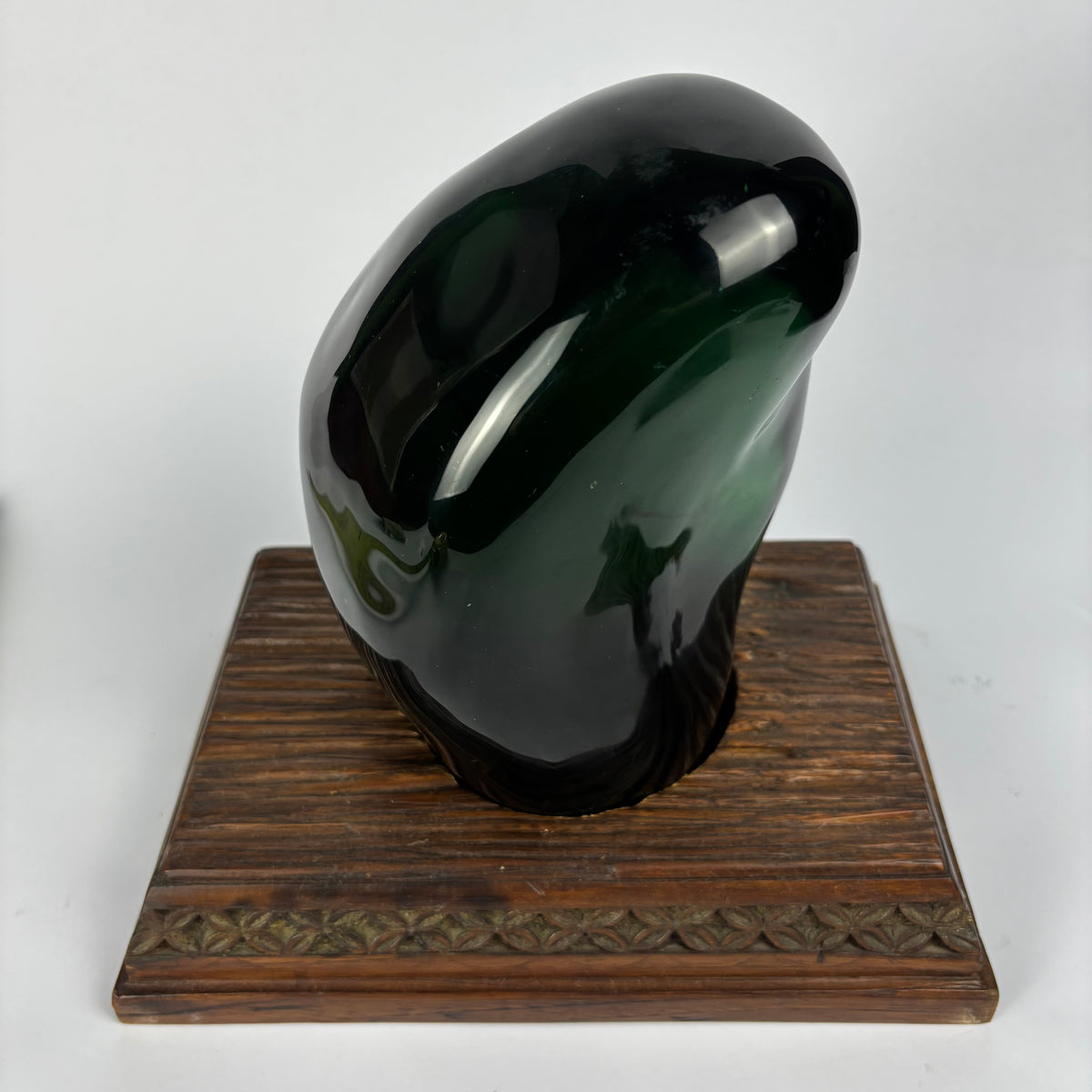 Massive Freeform Emerald Green Studio Art Glass Sculpture 4.74kg
