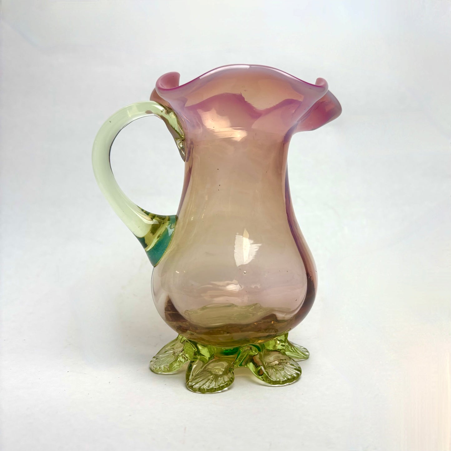 Antique Victorian Vaesline Rubina Glass Jug