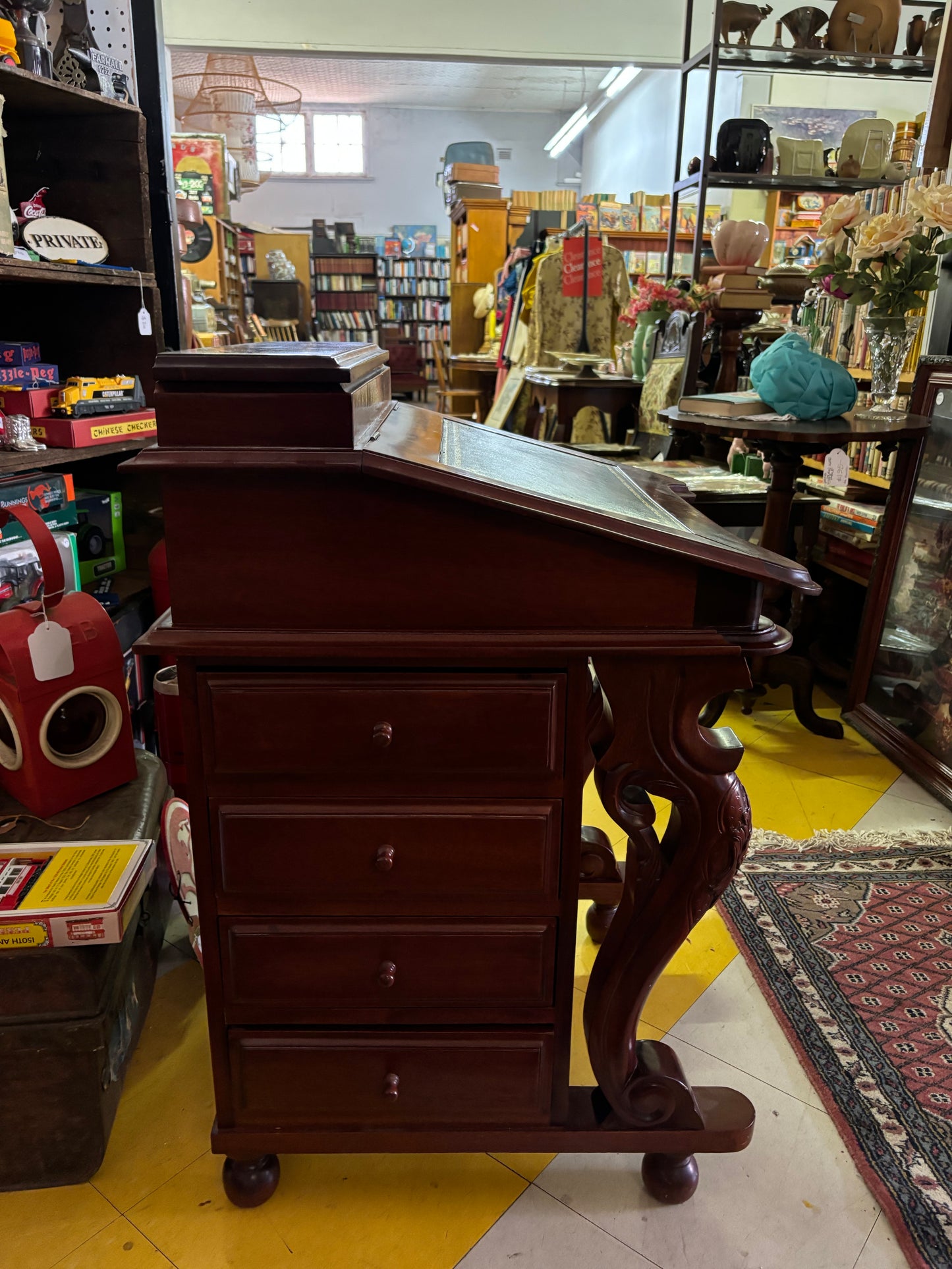 Reproduction Mahogany Davenport Desk