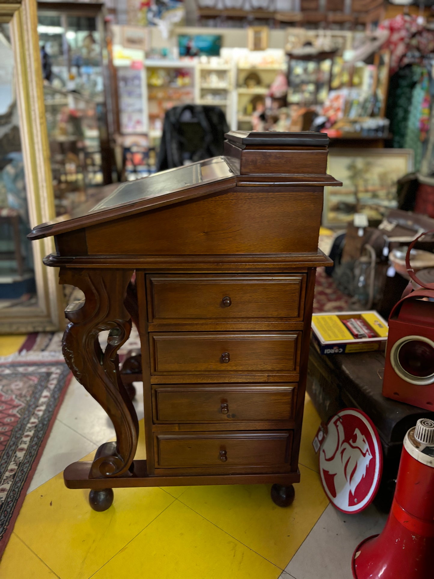 Reproduction Mahogany Davenport Desk