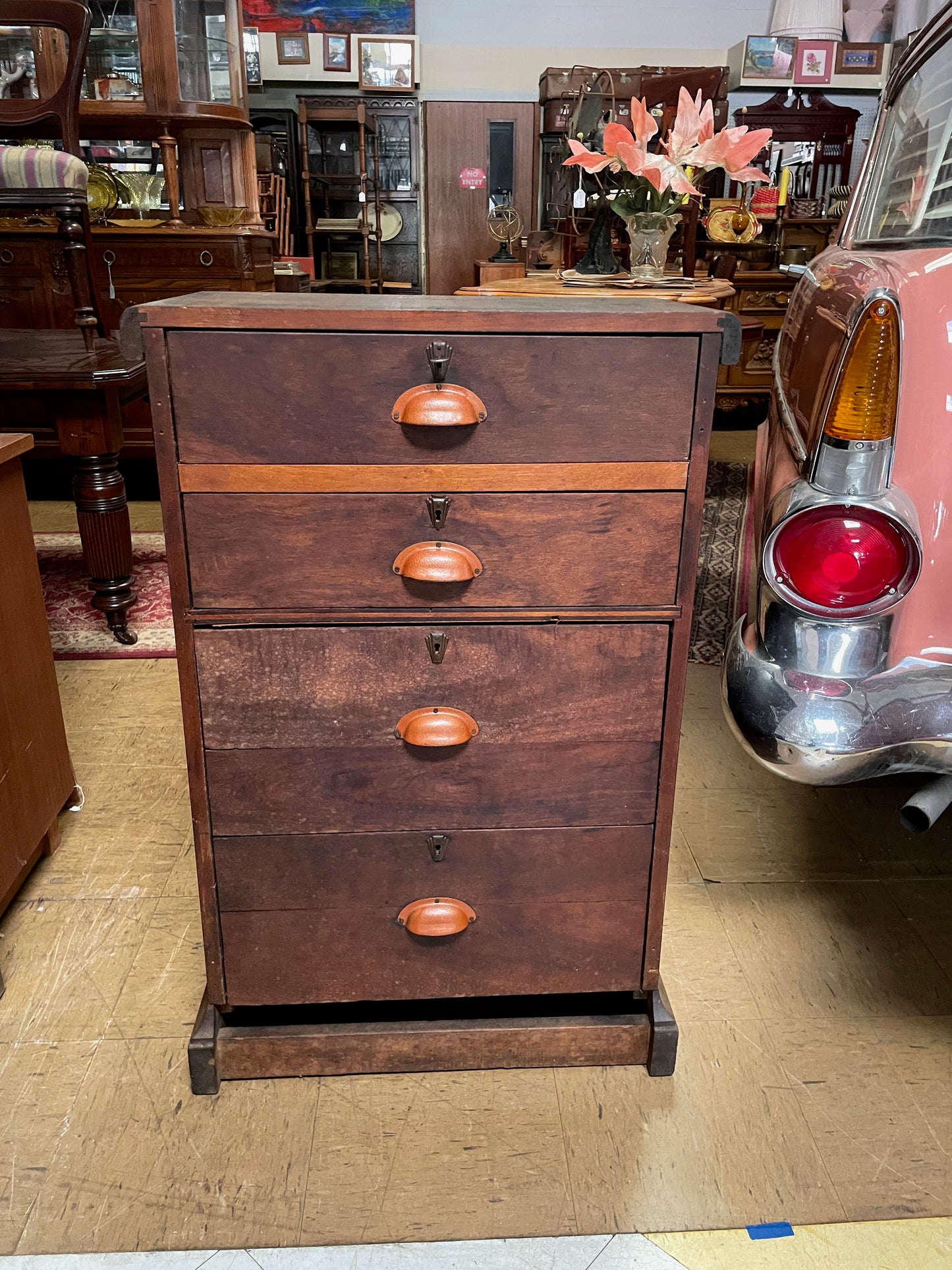 Vintage up-cycled chest of drawers, fabricated from a 1920s radio