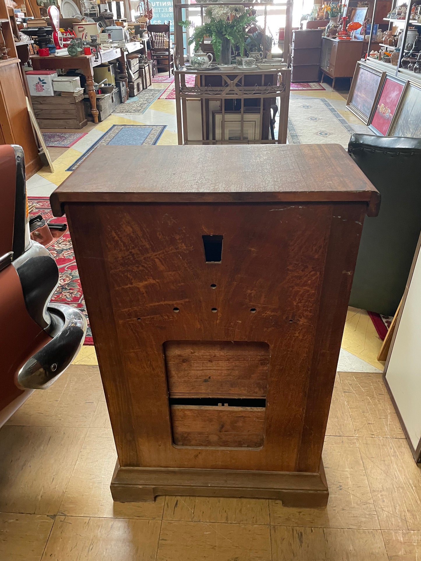 Vintage up-cycled chest of drawers, fabricated from a 1920s radio