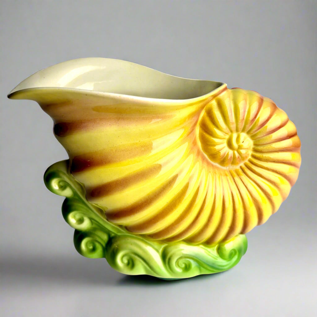 Kalmar Pottery Nautilus Shell Vase – Model V17, 1960s