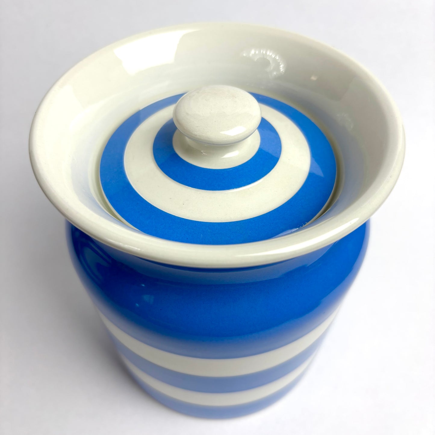 TG Green Electric Blue Cornishware 6 inch Lidded Canister