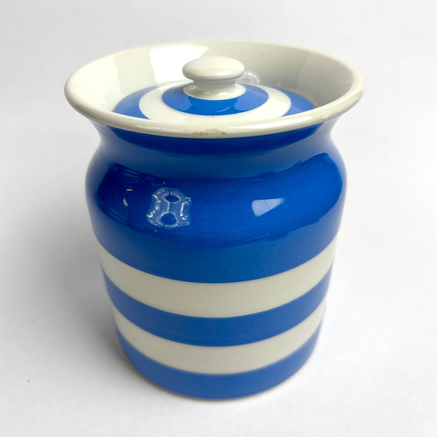 TG Green Electric Blue Cornishware 5 inch Lidded Canister