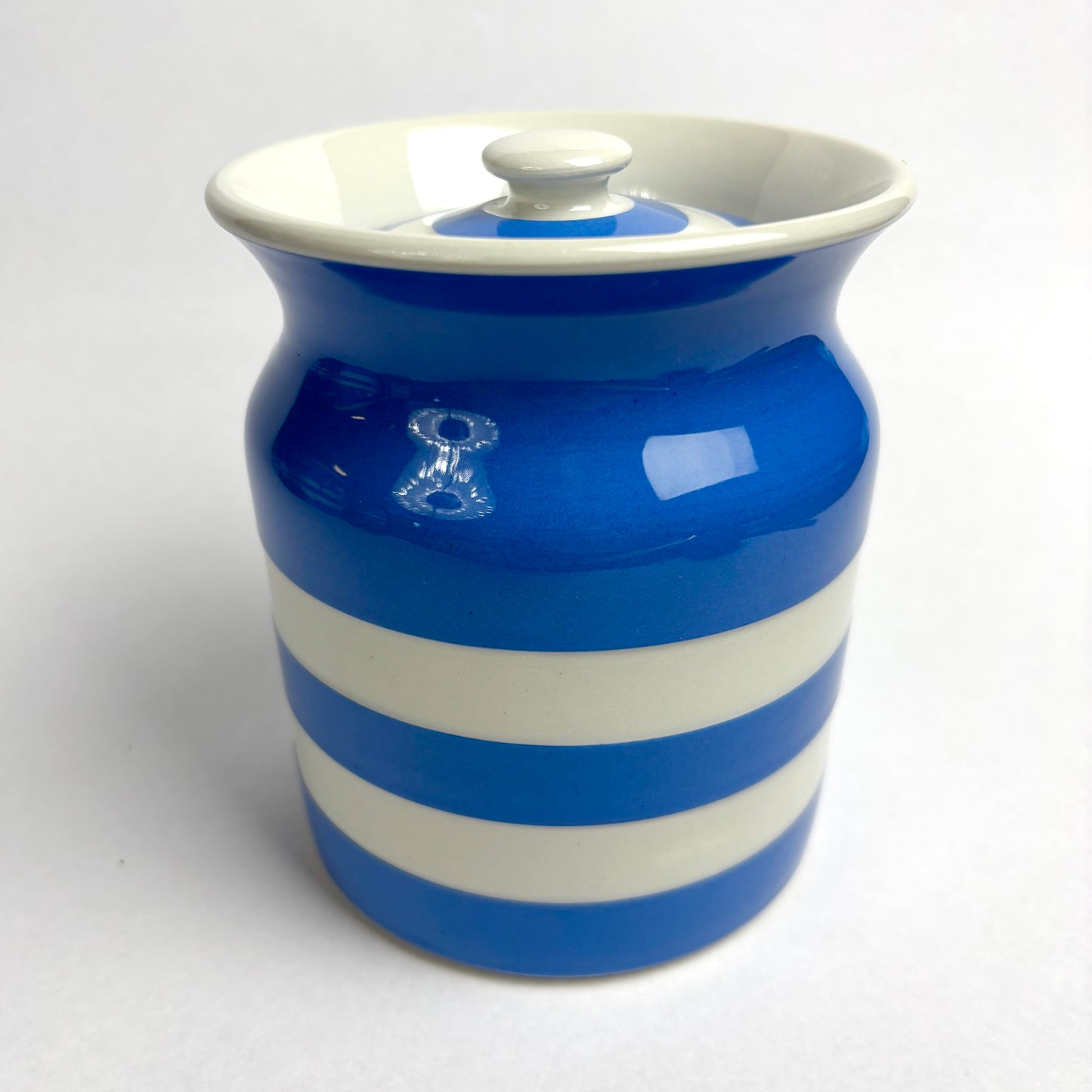 TG Green Electric Blue Cornishware 5 inch Lidded Canister