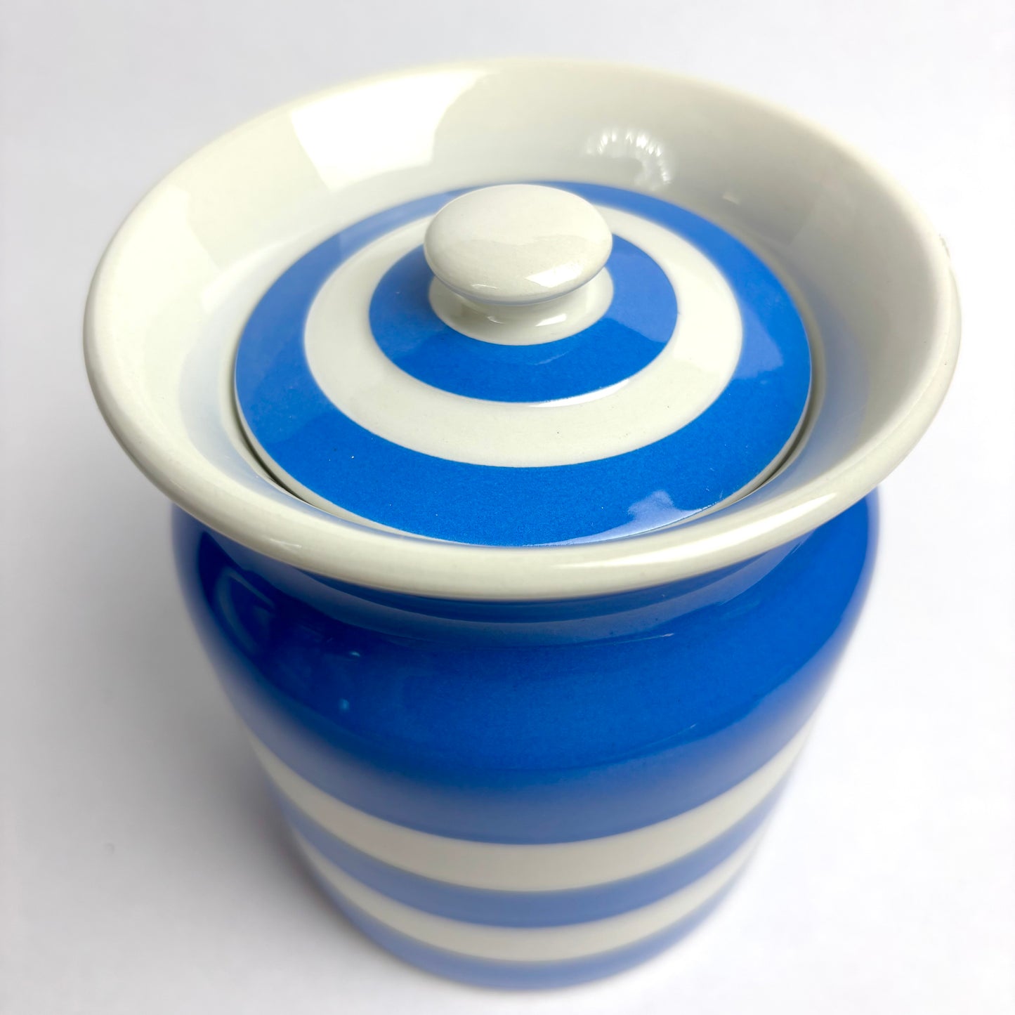 TG Green Electric Blue Cornishware 5 inch Lidded Canister