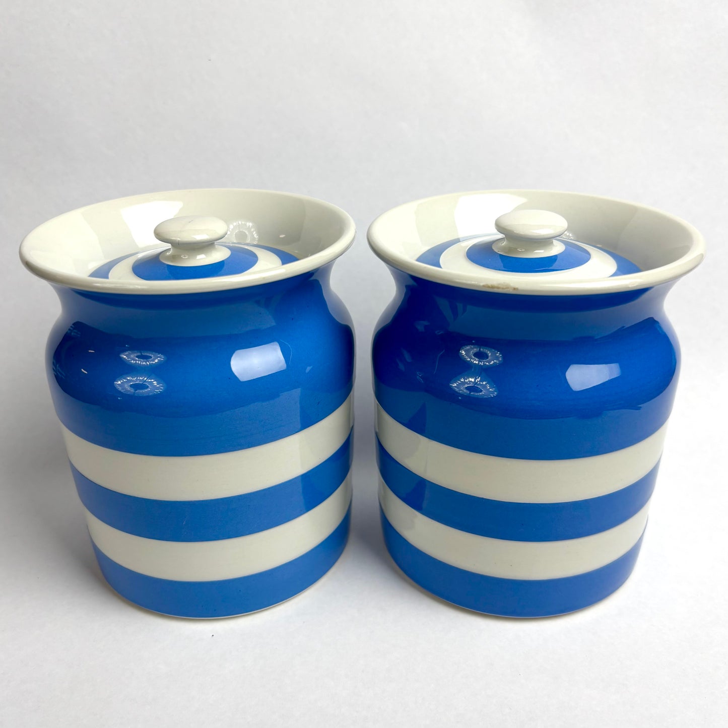 TG Green Electric Blue Cornishware 5 inch Lidded Canister