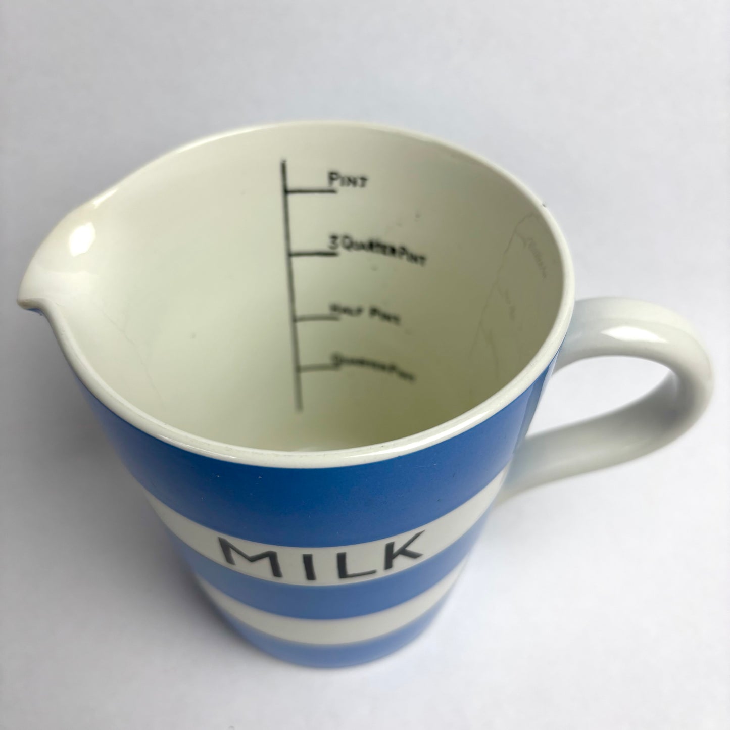 TG Green Electric Blue Cornishware Milk Jug