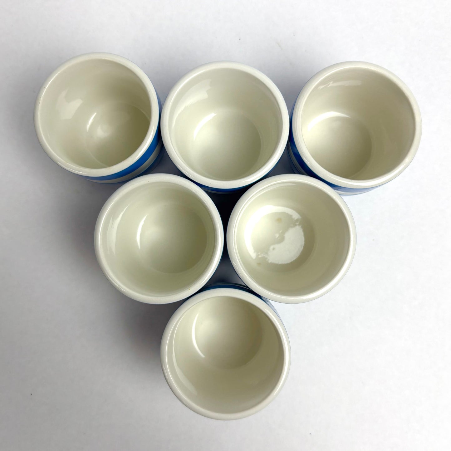 TG Green Electric Blue Cornishware Egg Cups