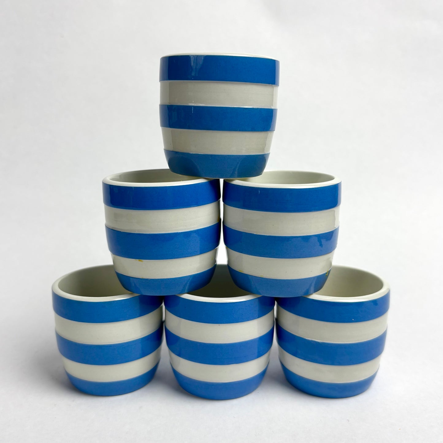 TG Green Electric Blue Cornishware Egg Cups