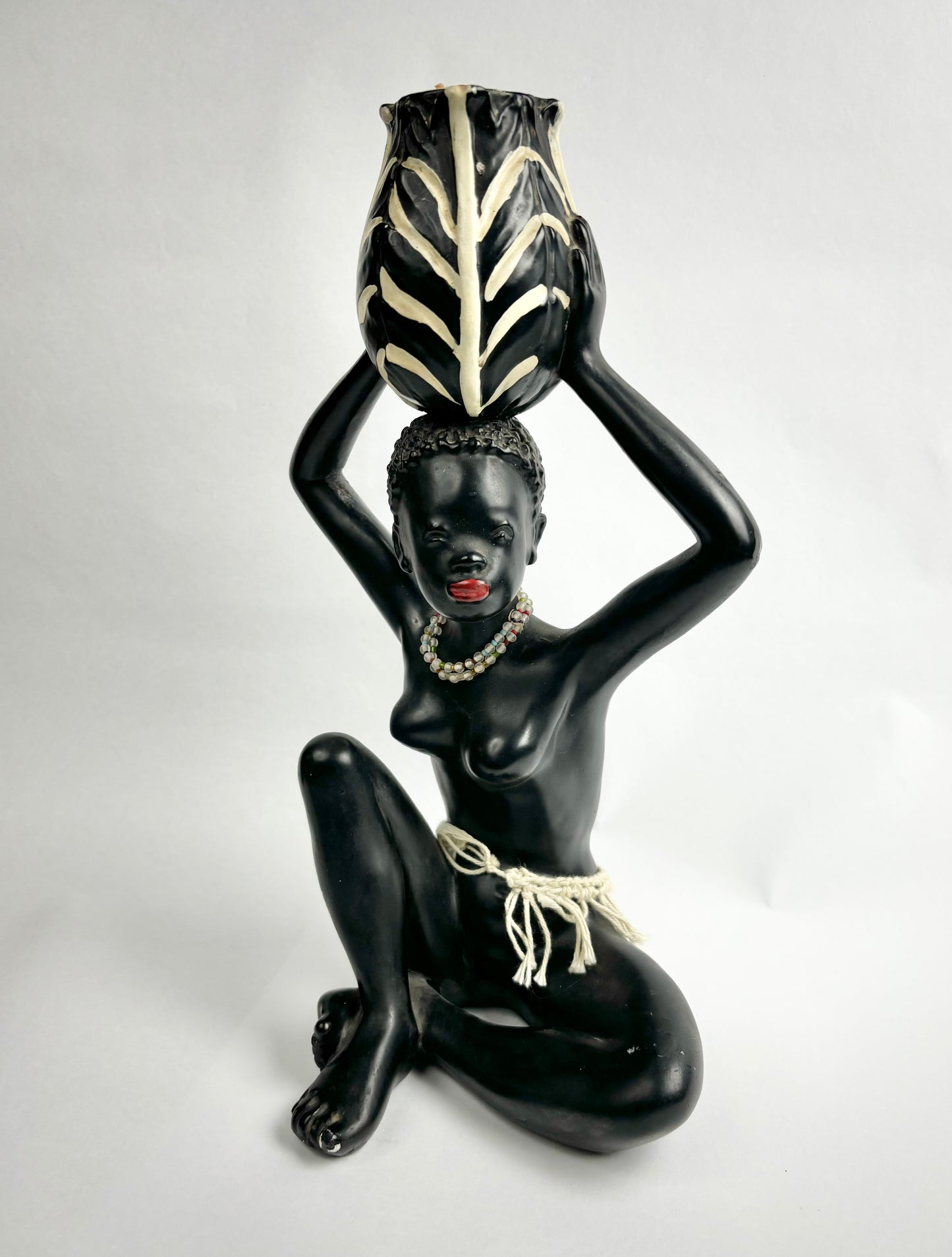 Mid-Century Blackamoor Ceramic Planter