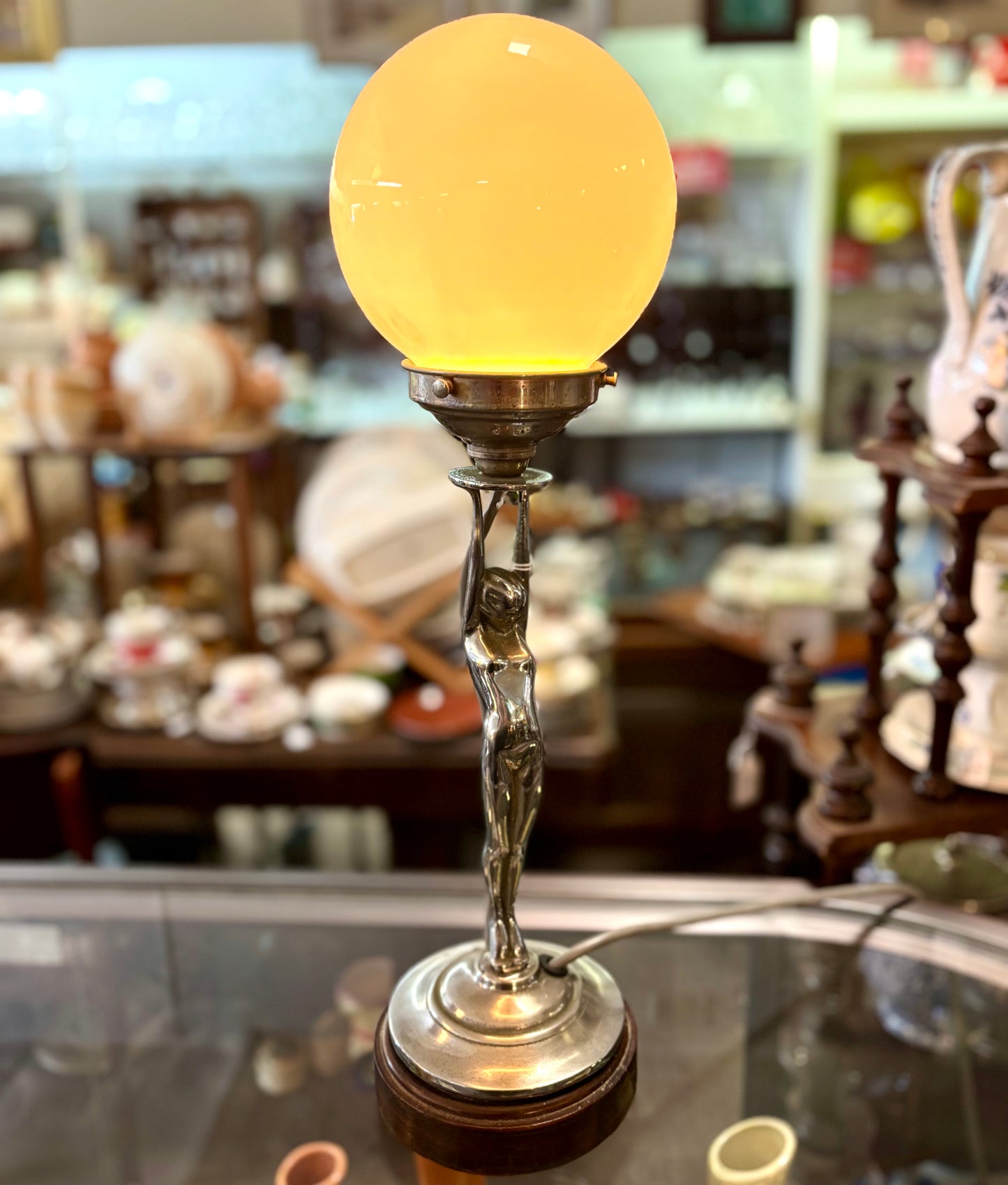 Art Deco Figural Table Lamp, c.1930s