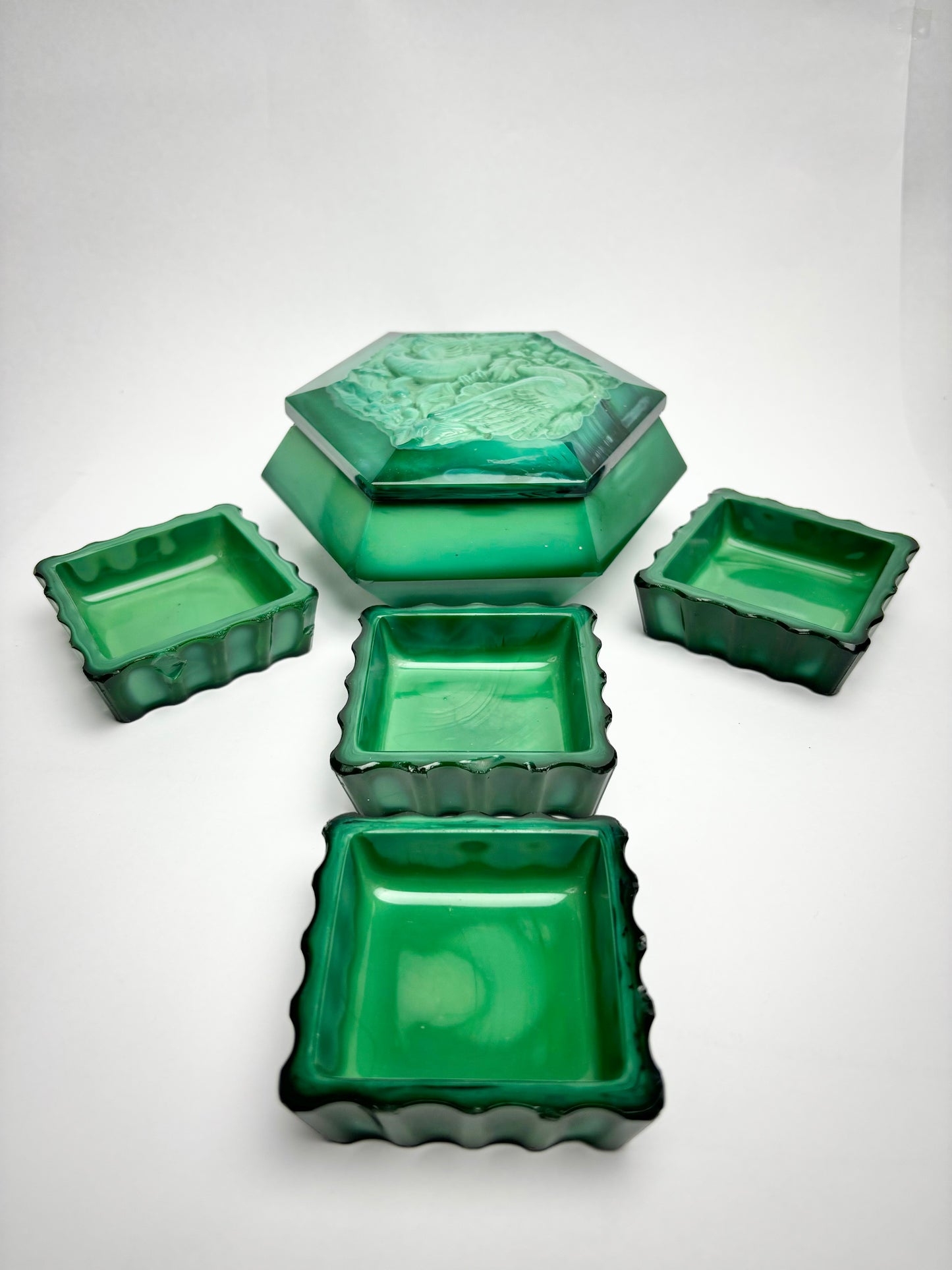 Art Deco Malachite Dressing Table Set