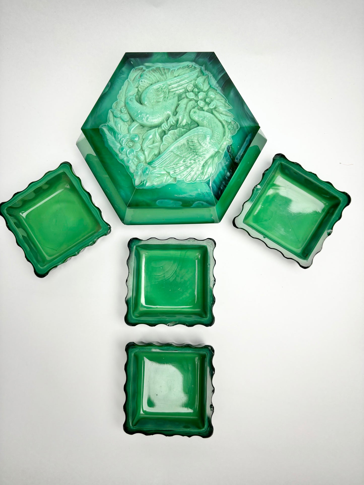 Art Deco Malachite Dressing Table Set