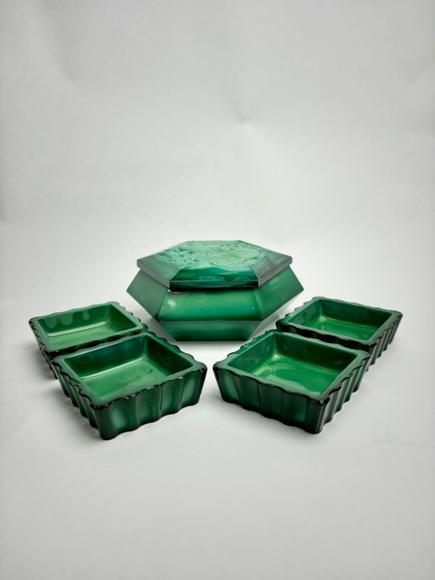 Art Deco Malachite Dressing Table Set