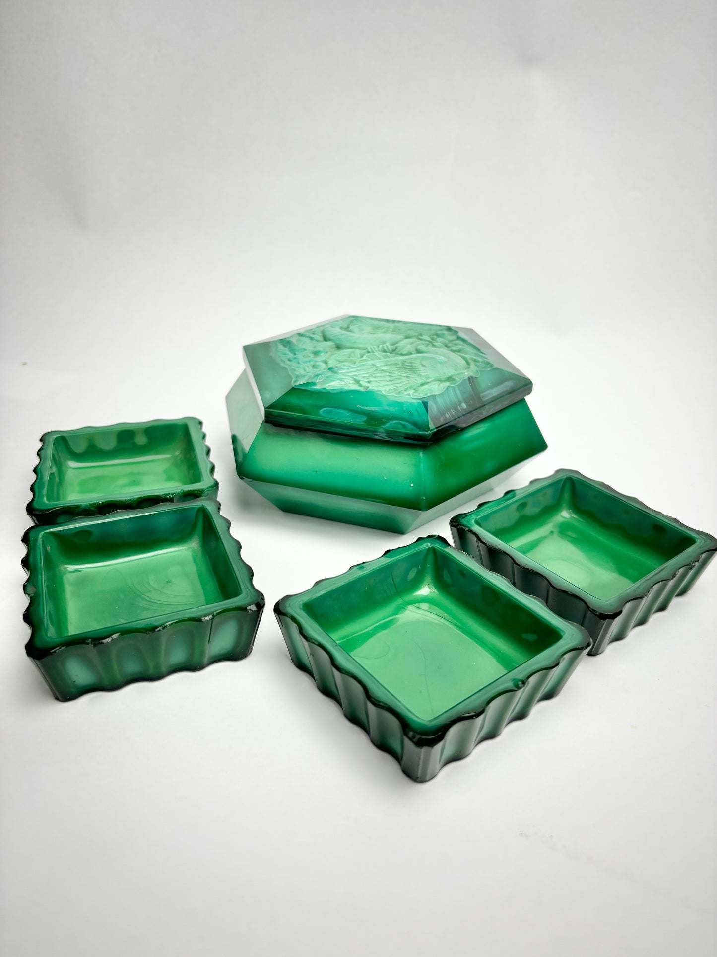 Art Deco Malachite Dressing Table Set