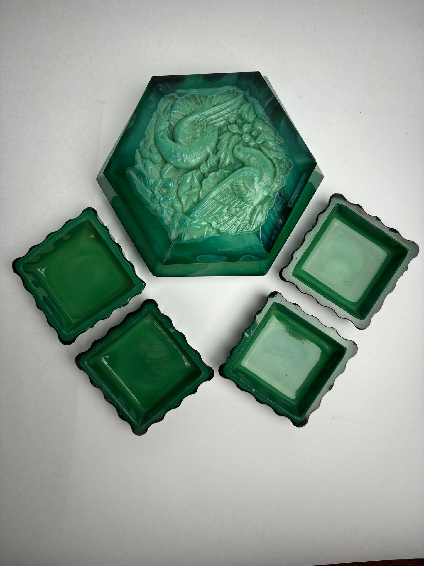 Art Deco Malachite Dressing Table Set