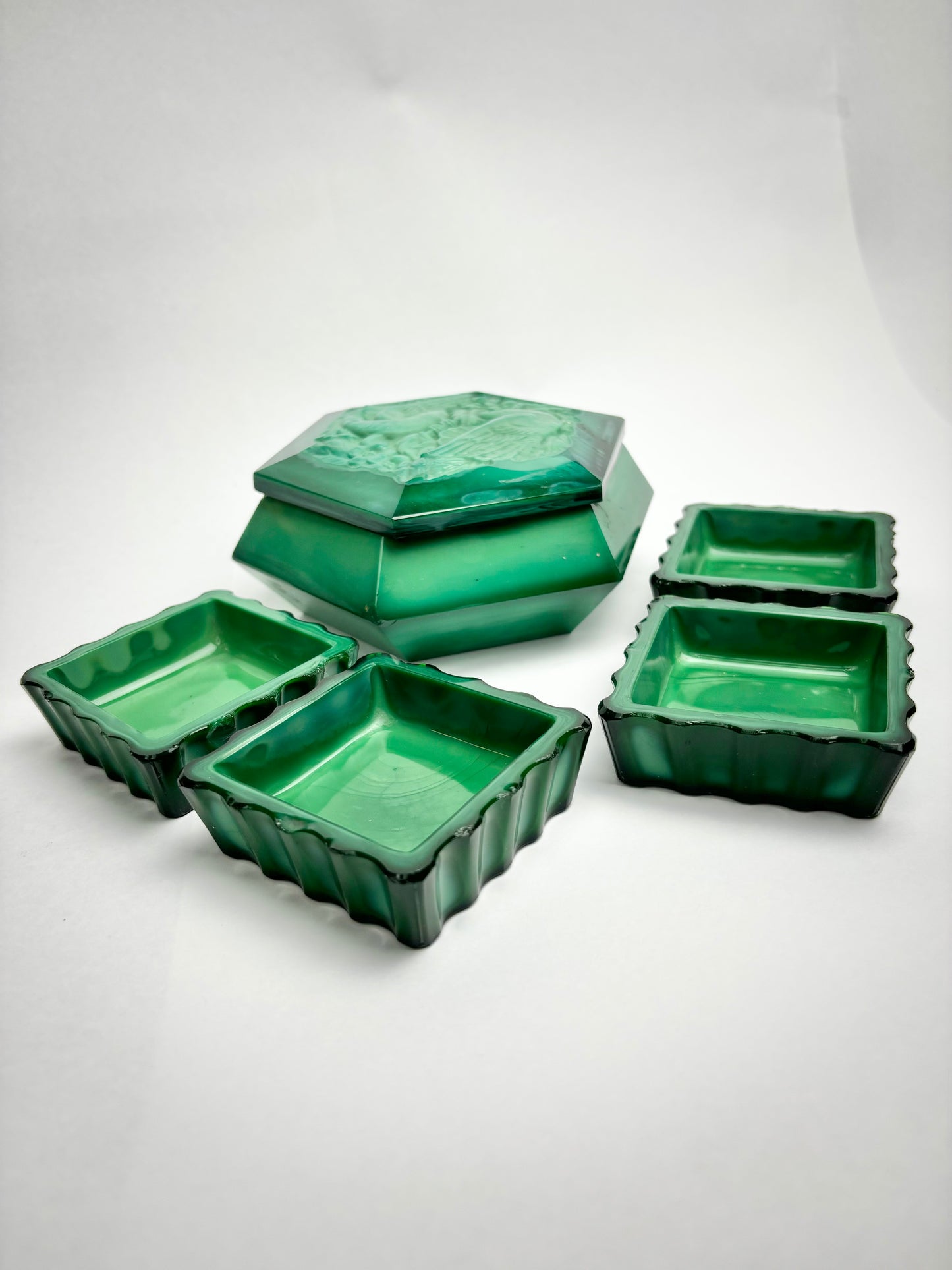 Art Deco Malachite Dressing Table Set