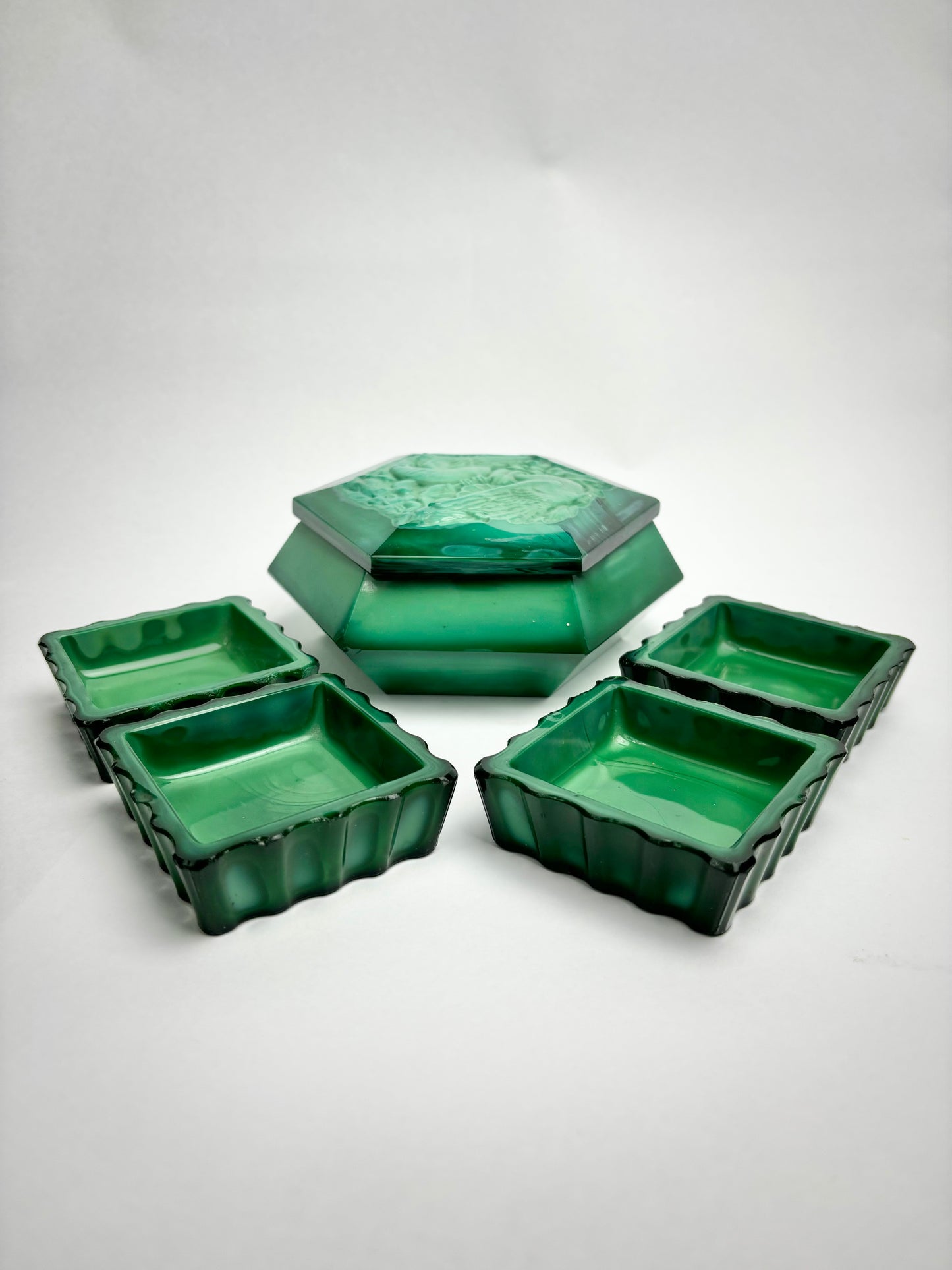 Art Deco Malachite Dressing Table Set