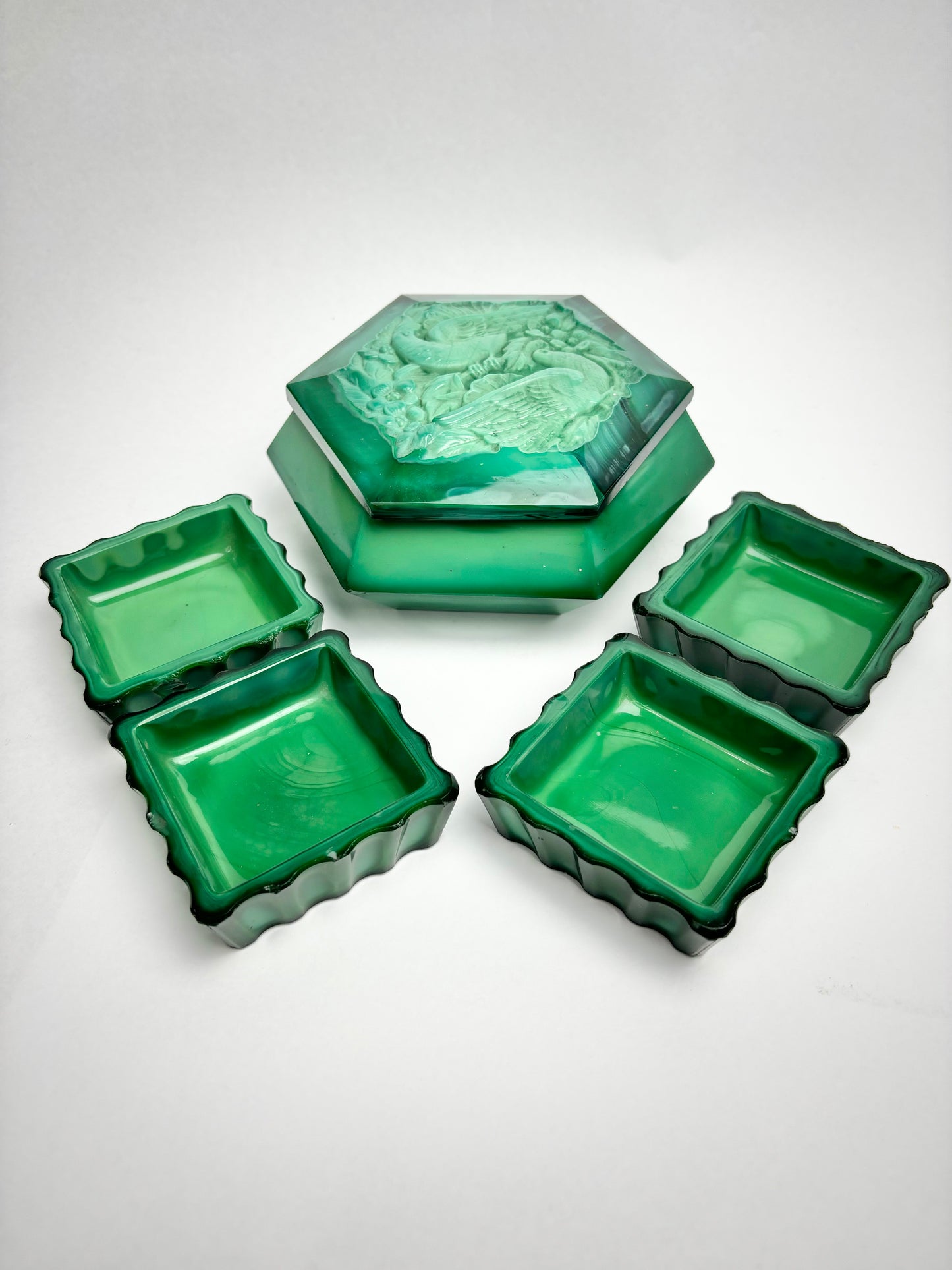 Art Deco Malachite Dressing Table Set