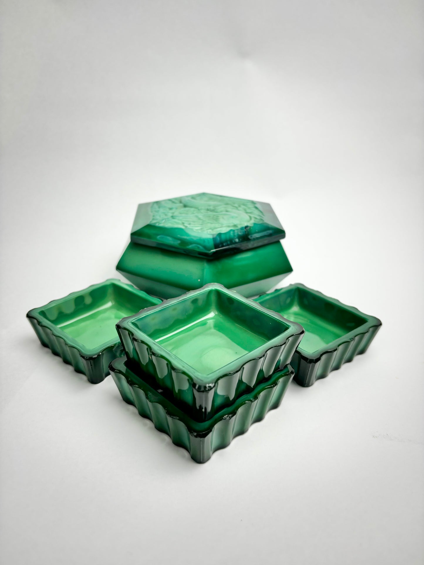 Art Deco Malachite Dressing Table Set