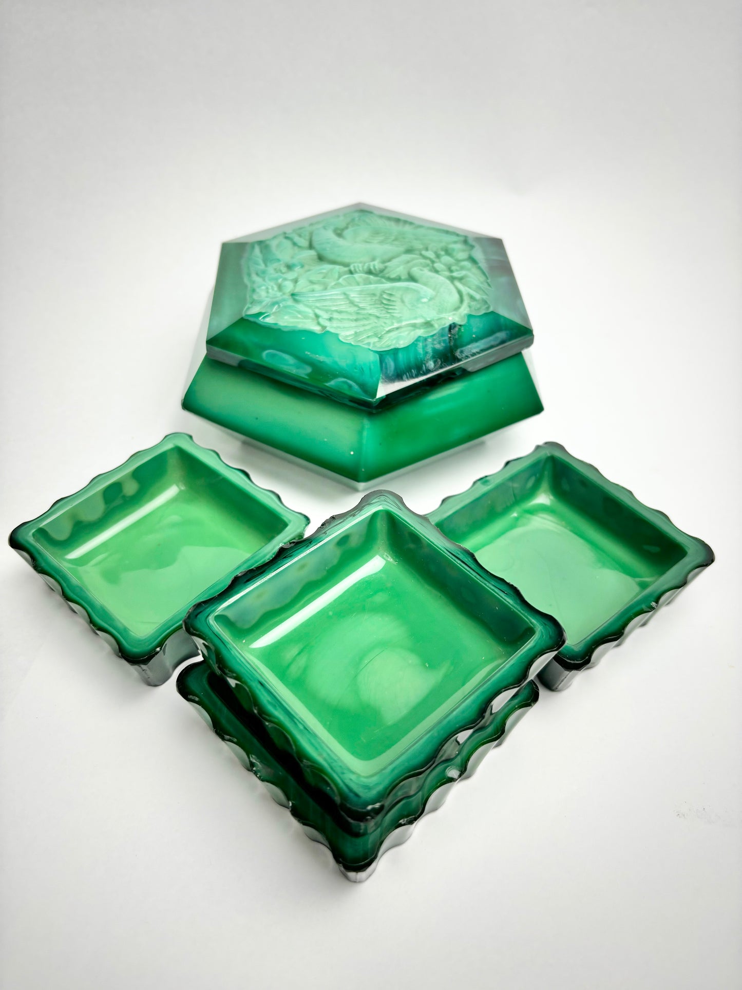 Art Deco Malachite Dressing Table Set