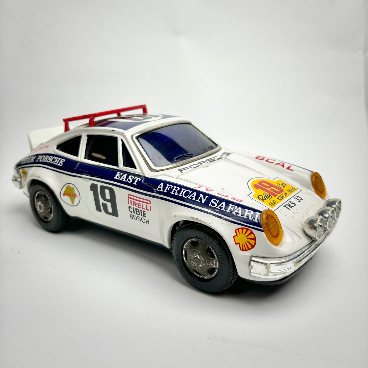 Battery operated Tin Rally Porsche