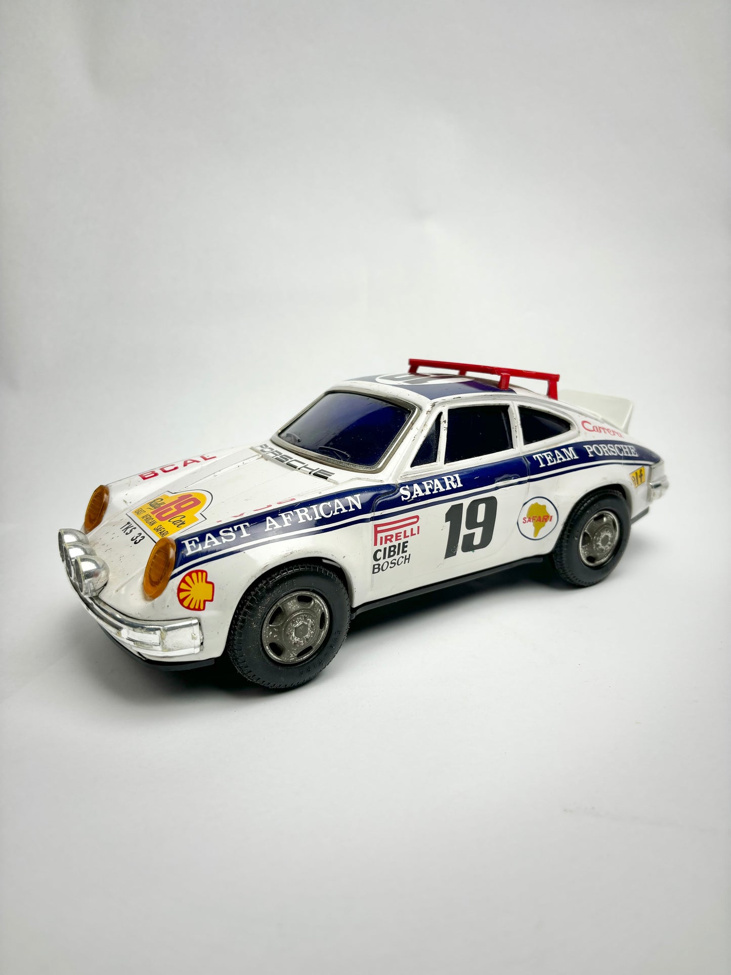 Battery operated Tin Rally Porsche