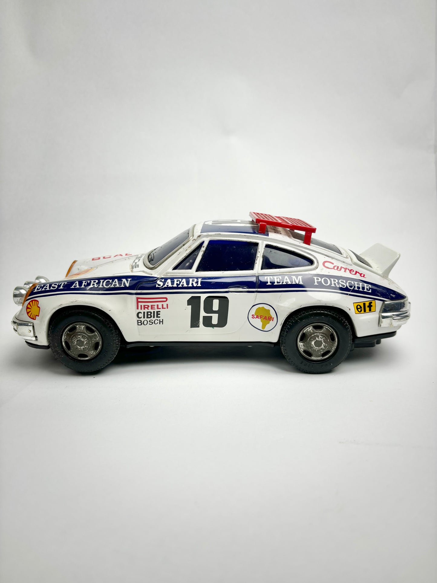 Battery operated Tin Rally Porsche