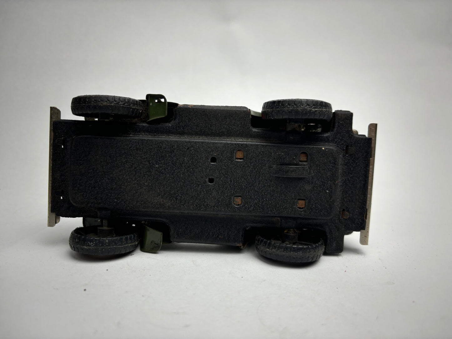 Vintage Tin Friction Haji Army Jeep