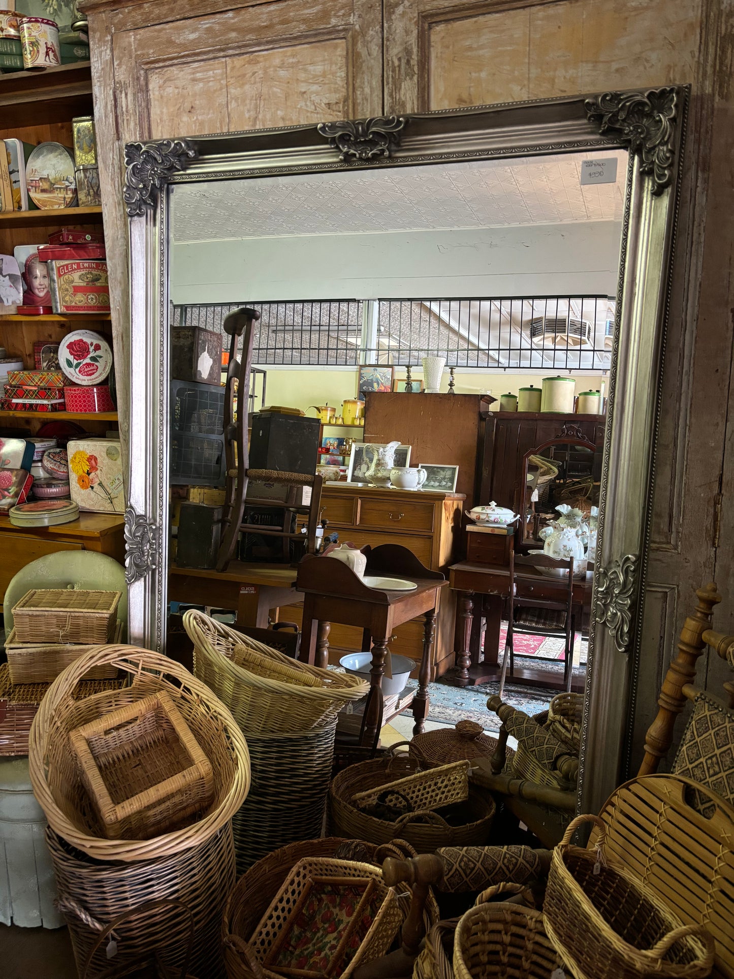 XXL Quality Beveled Ornate Silver Mirror (125x195cm)