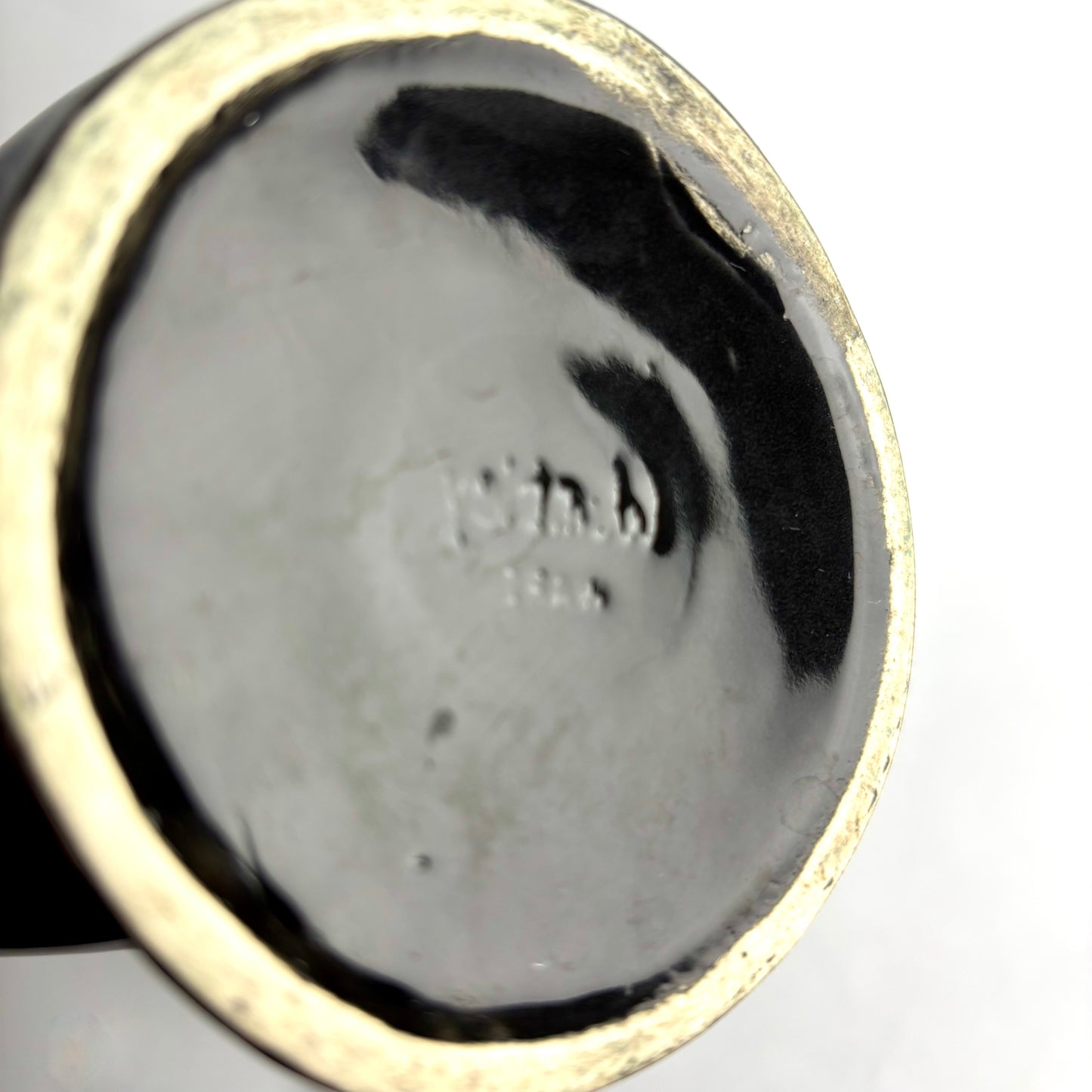 Wembley Ware Black & Gold Branch Vase – Mid-Century Australian Pottery