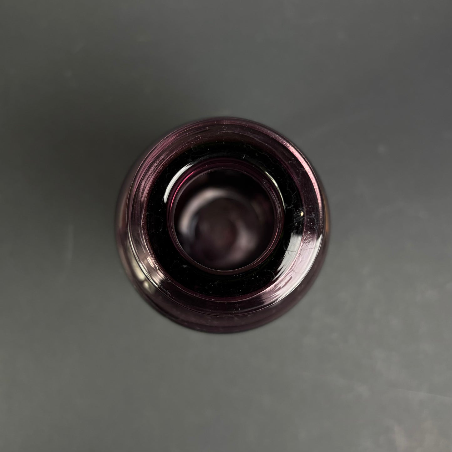 Pair of Vintage Amethyst Glass Scandinavian Style Vases – Heavy Art Glass