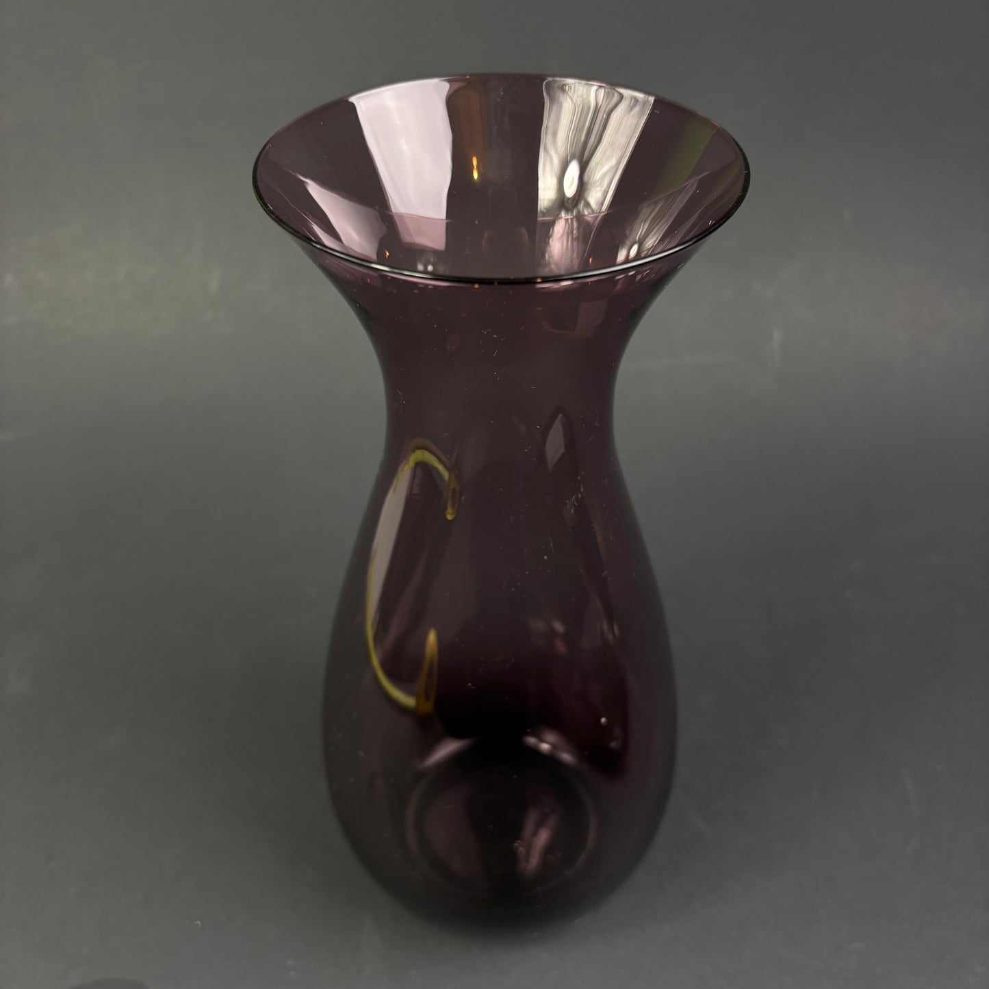 Vintage Amethyst Glass Vase – Elegant Hourglass Form c.1960s–1970s