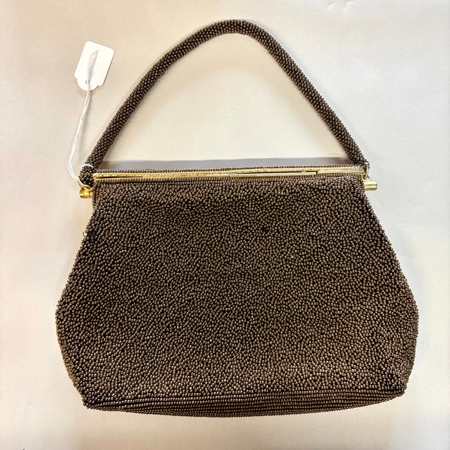 Vintage Hand-Beaded Floral Evening Bag